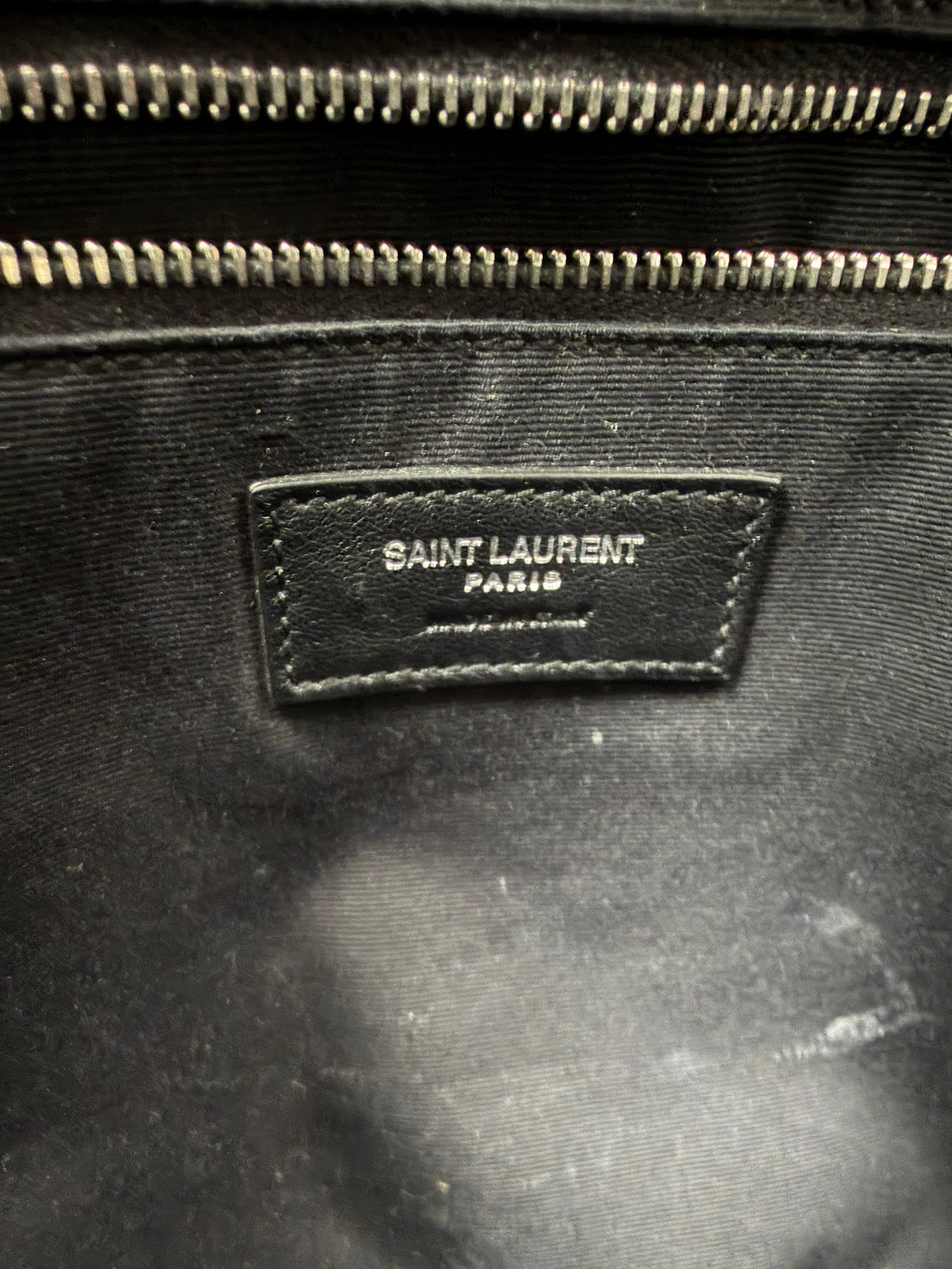 Saint Laurent Monogram Large Loulou Shopper Bag in Black Calfskin Leather YS23
