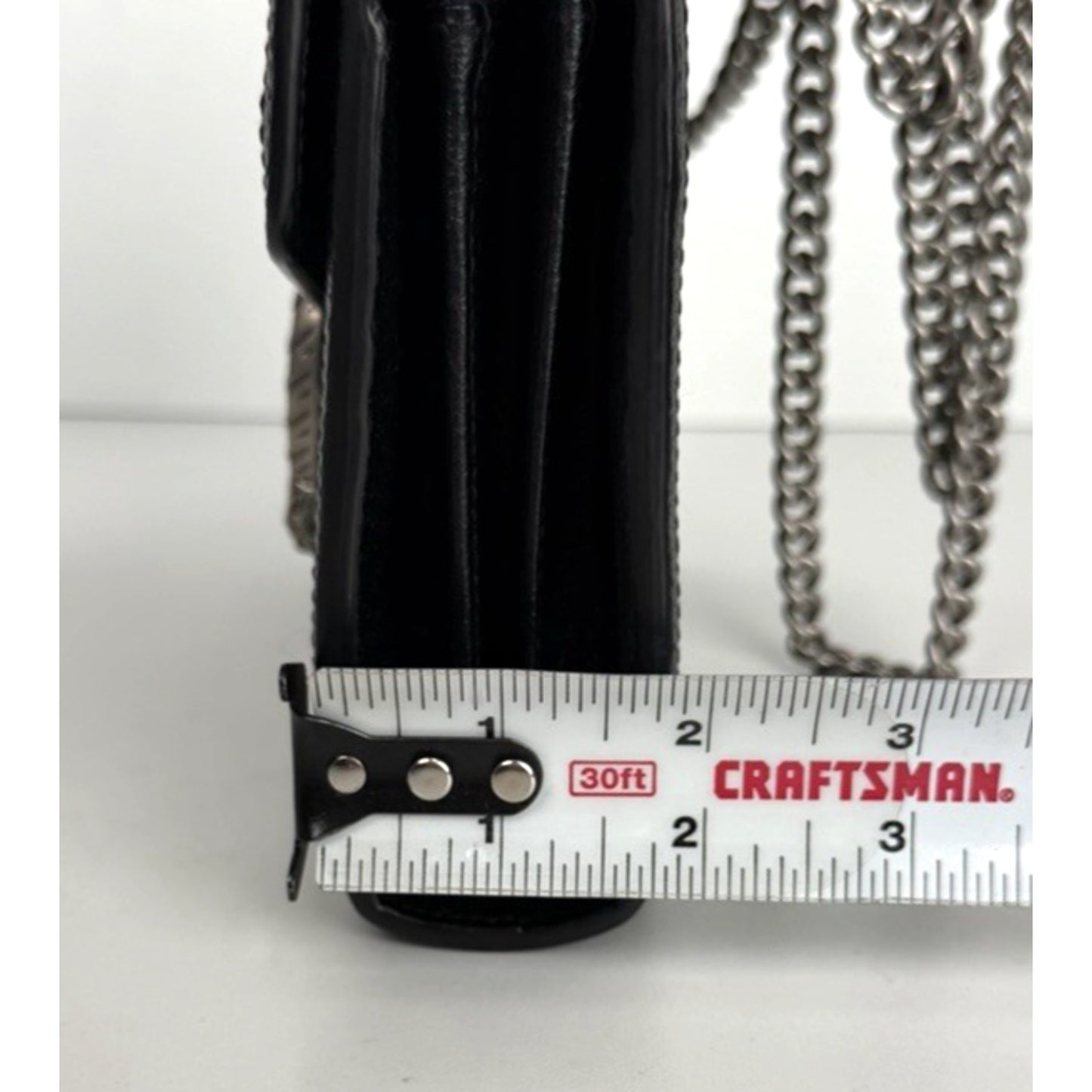 Gucci Dionysus Wallet Bag Mini on Chain in Black GG Supreme Denim Canvas S17