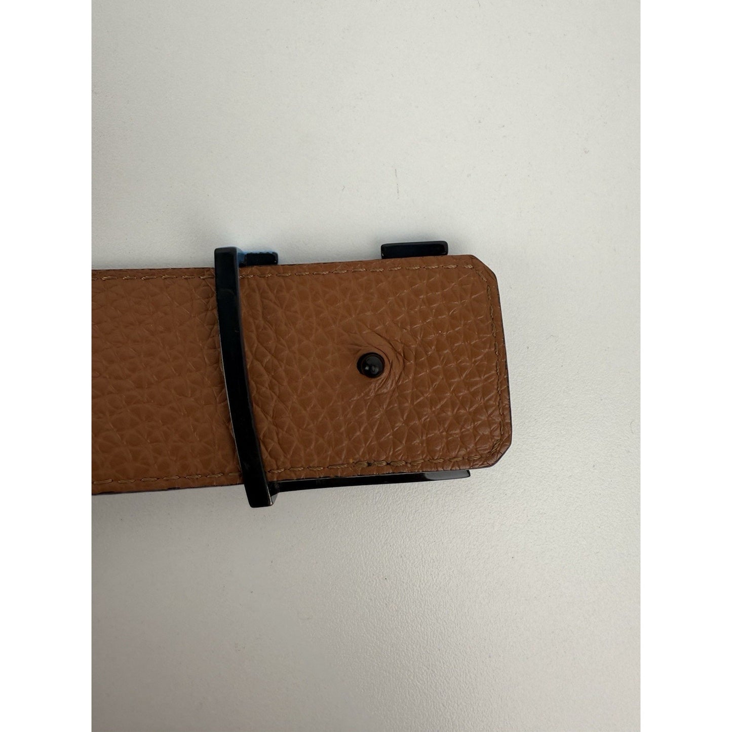Louis Vuitton Black & Brown Belt Blue Buckle 100/40