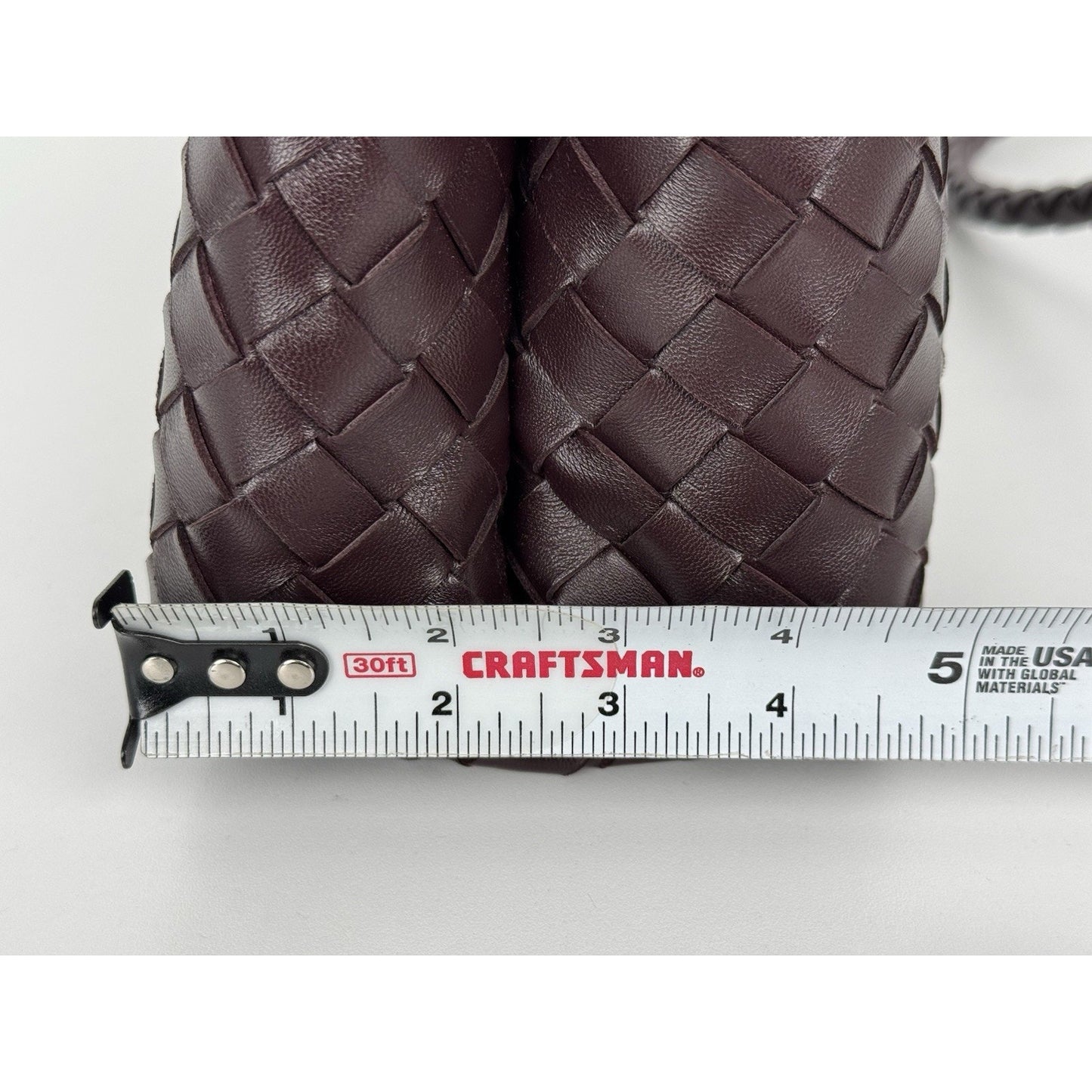 Bottega Veneta Intrecciato Leather Top Handle Bag – Burgundy Gold Hardware C-1