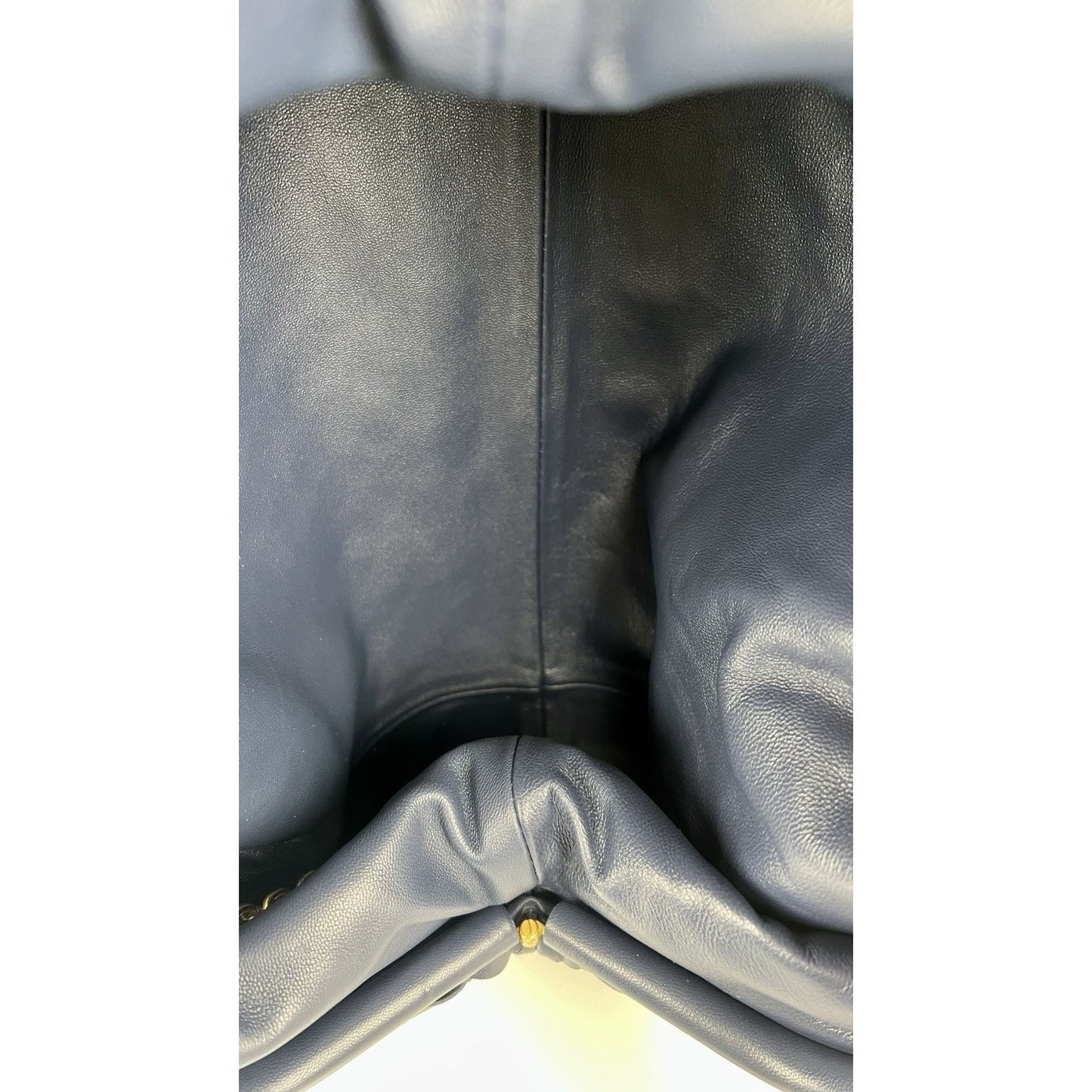 Bottega Veneta The Pouch Intrecciato Leather Blue