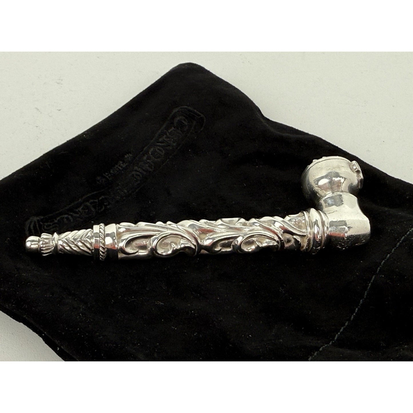 Chrome Hearts Sterling Silver Scroll Pip Pendant