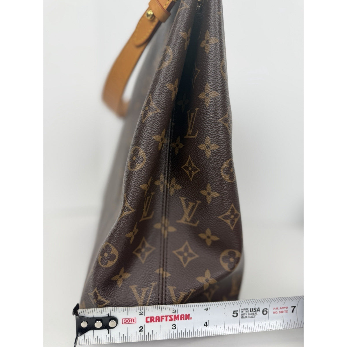 Louis Vuitton Graceful PM Tote Shoulder Bag Brown Monogram Coated Canvas 2017 F3