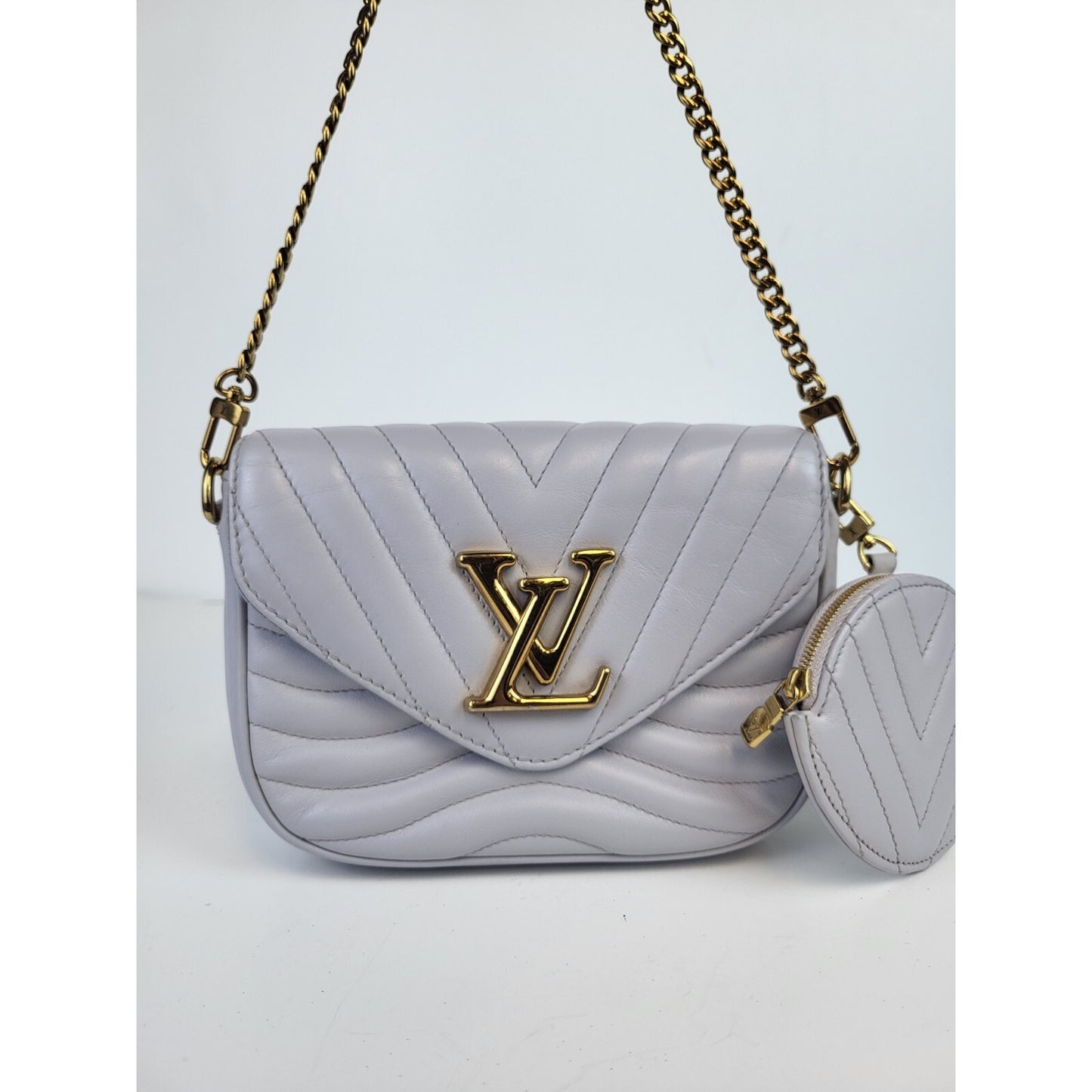 Louis Vuitton Calfskin New Wave Multi Pochette Gray
