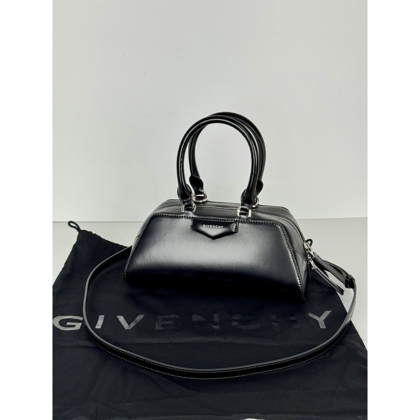 Givenchy Antigona East West Small Bag in Black Leather B-1