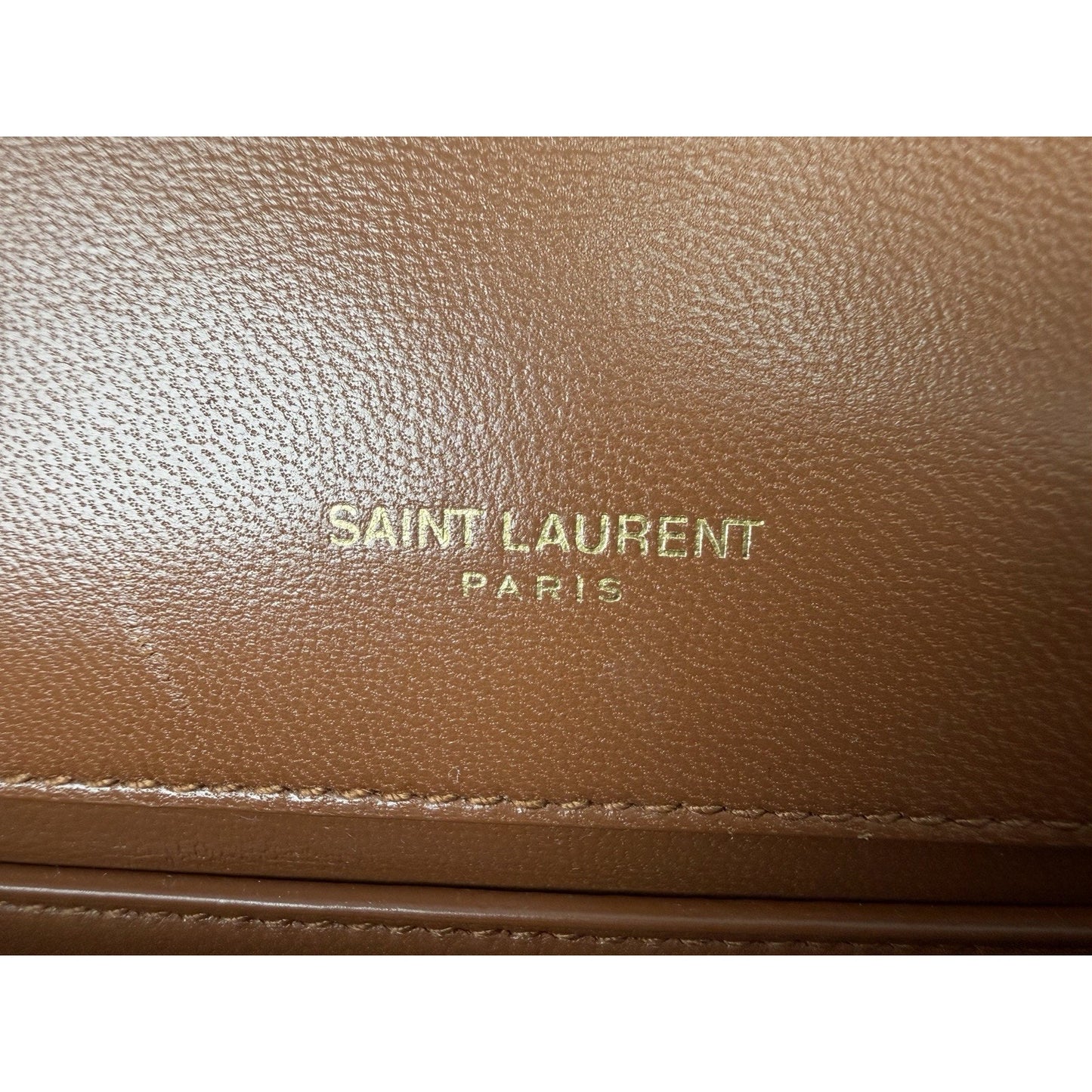 Saint Laurent Kate Small Tassel Wallet on Chain in Lizard Embossed Leather C9