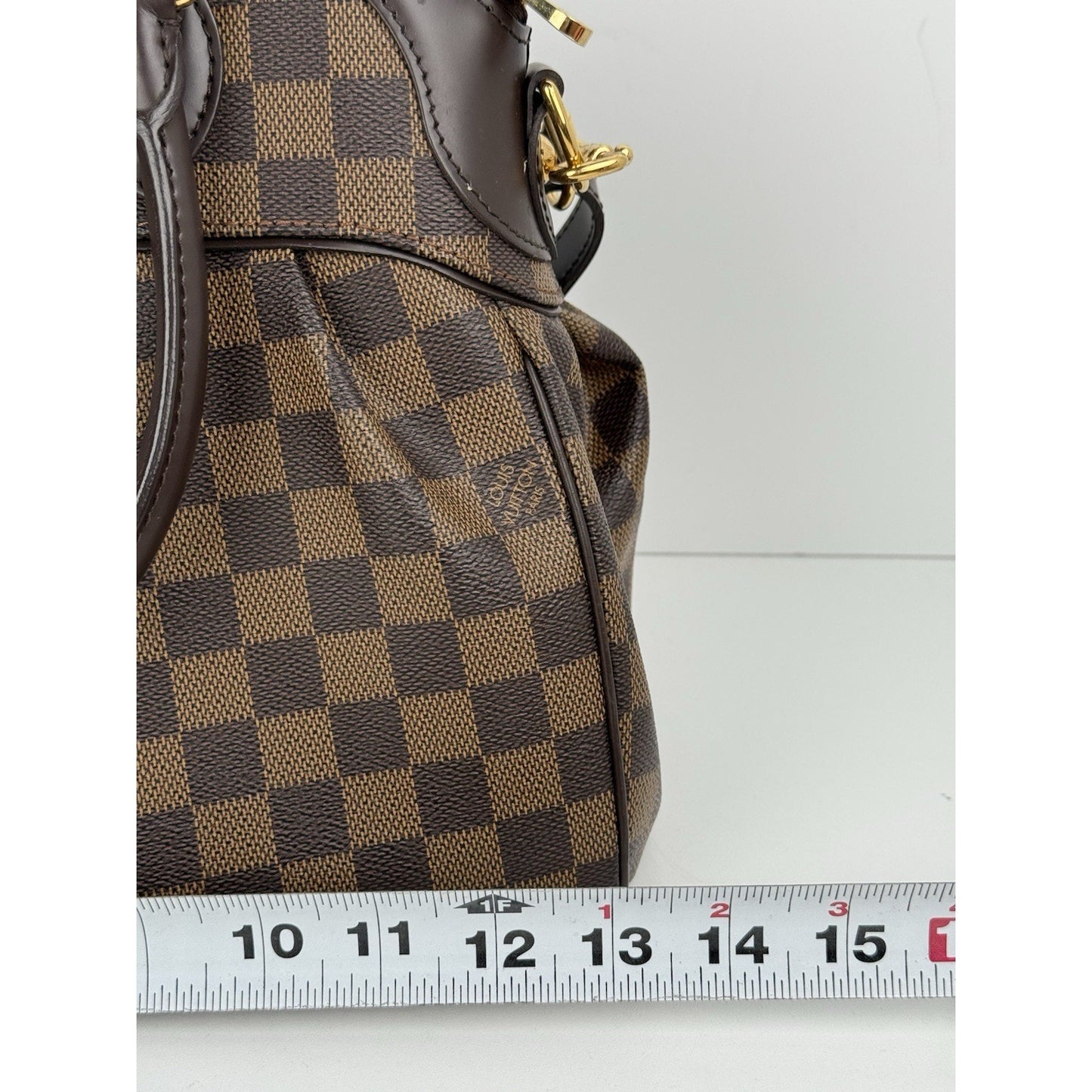 Louis Vuitton Trevi Shoulder Bag PM Brown Canvas Damier Ebene