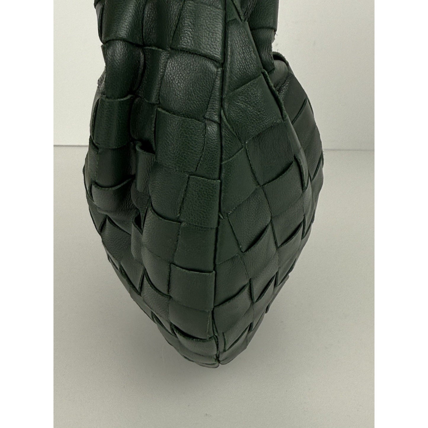 BOTTEGA VENETA Jodi Mini Hobo Green Intereciato Nappa Candy Top Handle Bag