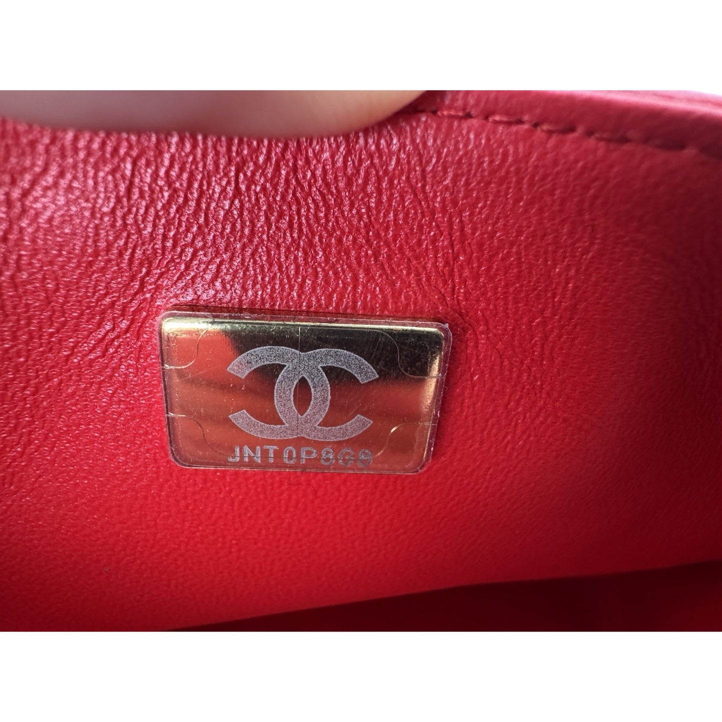 Chanel Lambskin Resin Crystal Square Quilted Monacoco Mini Flap Red C-6