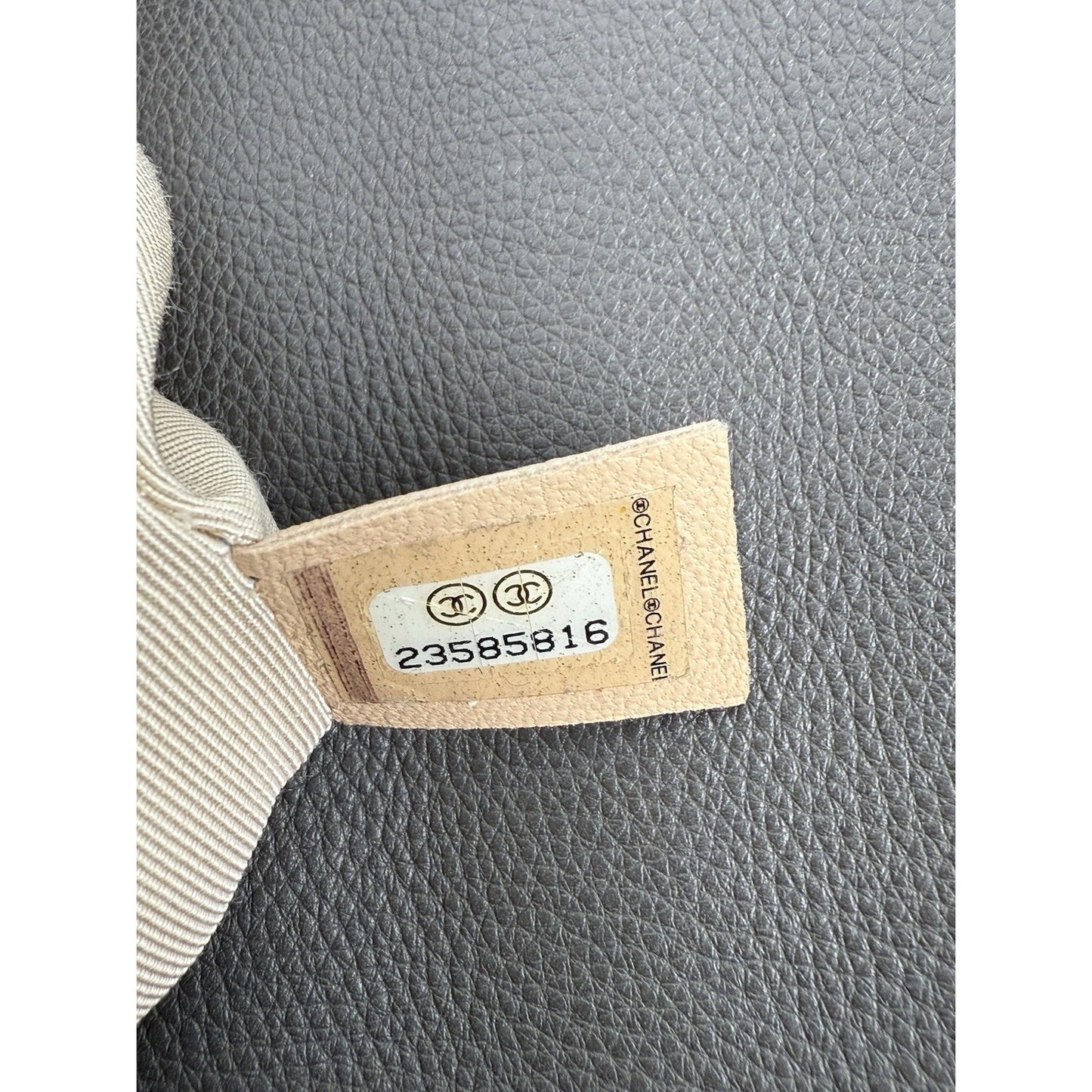 CHANEL CC Chain Shoulder Bag 2 Way Bag Calfskin Khaki Quilted Leather