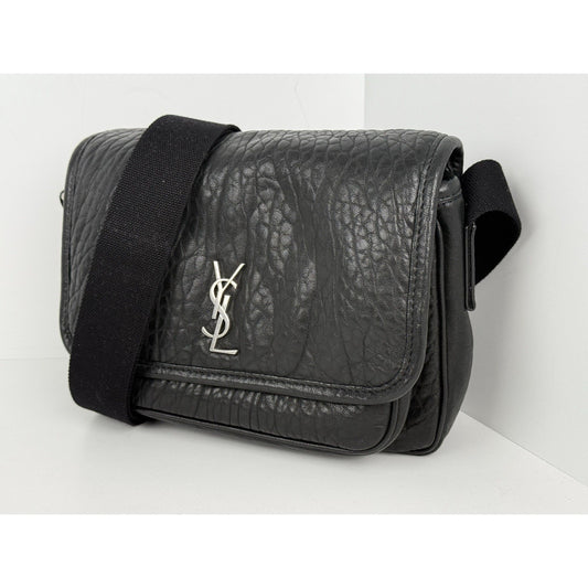 Saint Laurent Niki Messenger Bag Black with Silver Hardware B-2