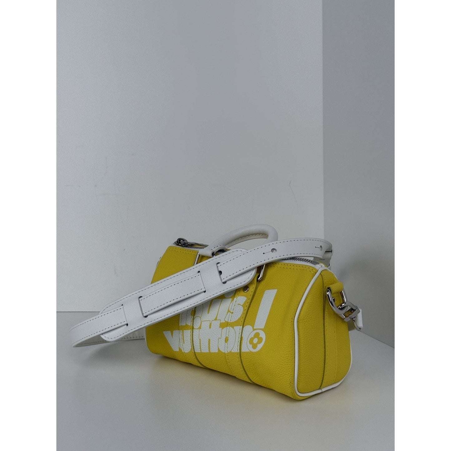 Louis Vuitton Keepall Bandouliere 45 Crossbody XS Yellow Leather Women's Bag