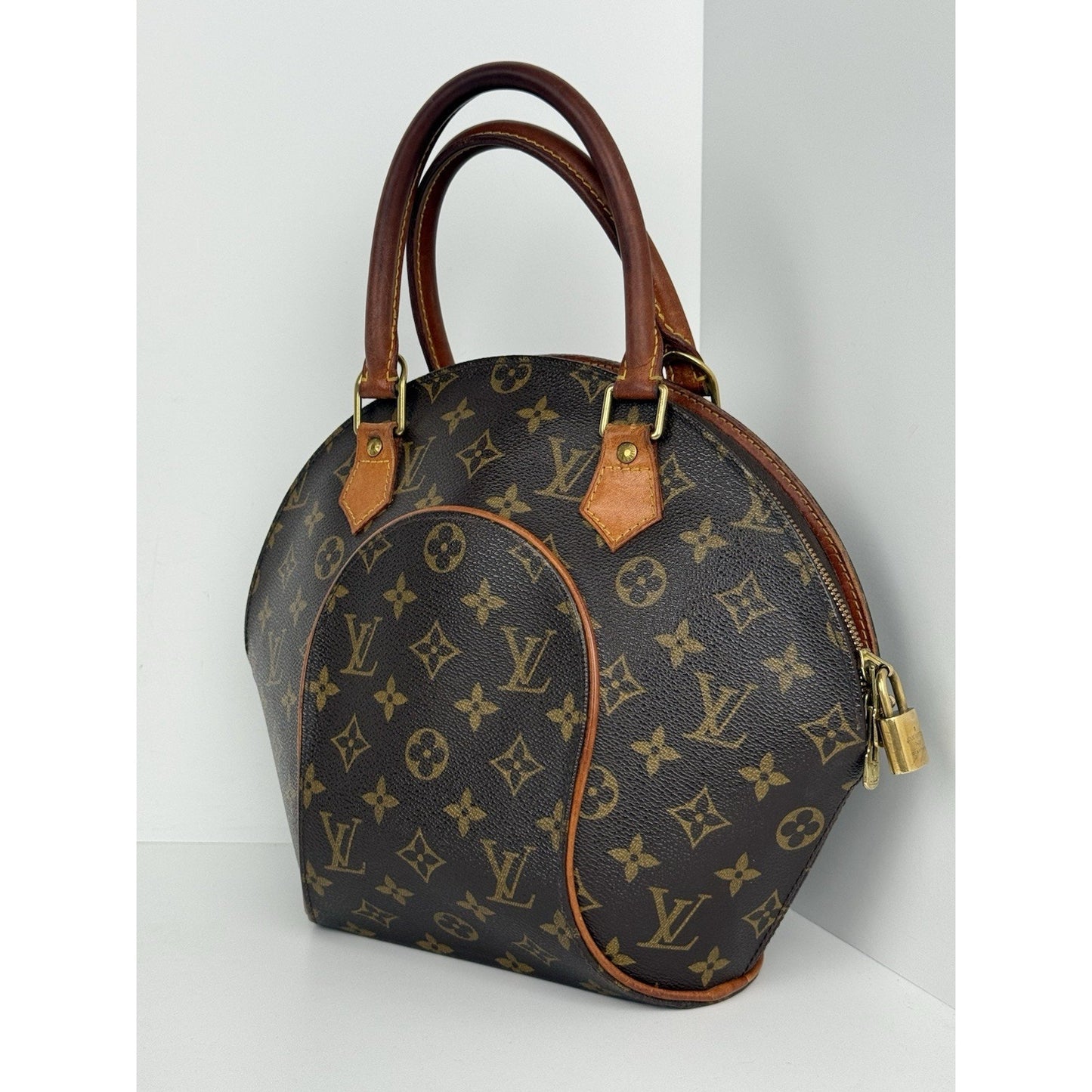 Louis Vuitton Monogram Ellipse PM Satchel Brown Canvas/Leather