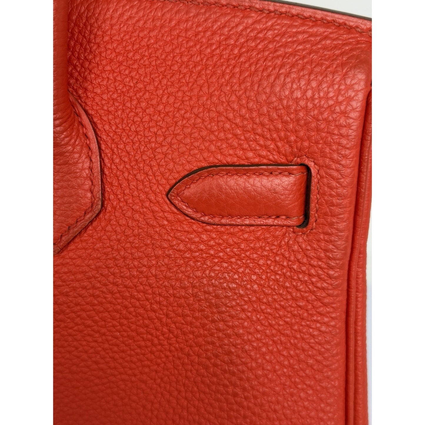 Hermes Birkin 30 Togo Leather Rouge Casaque with Palladium Hardware Bag