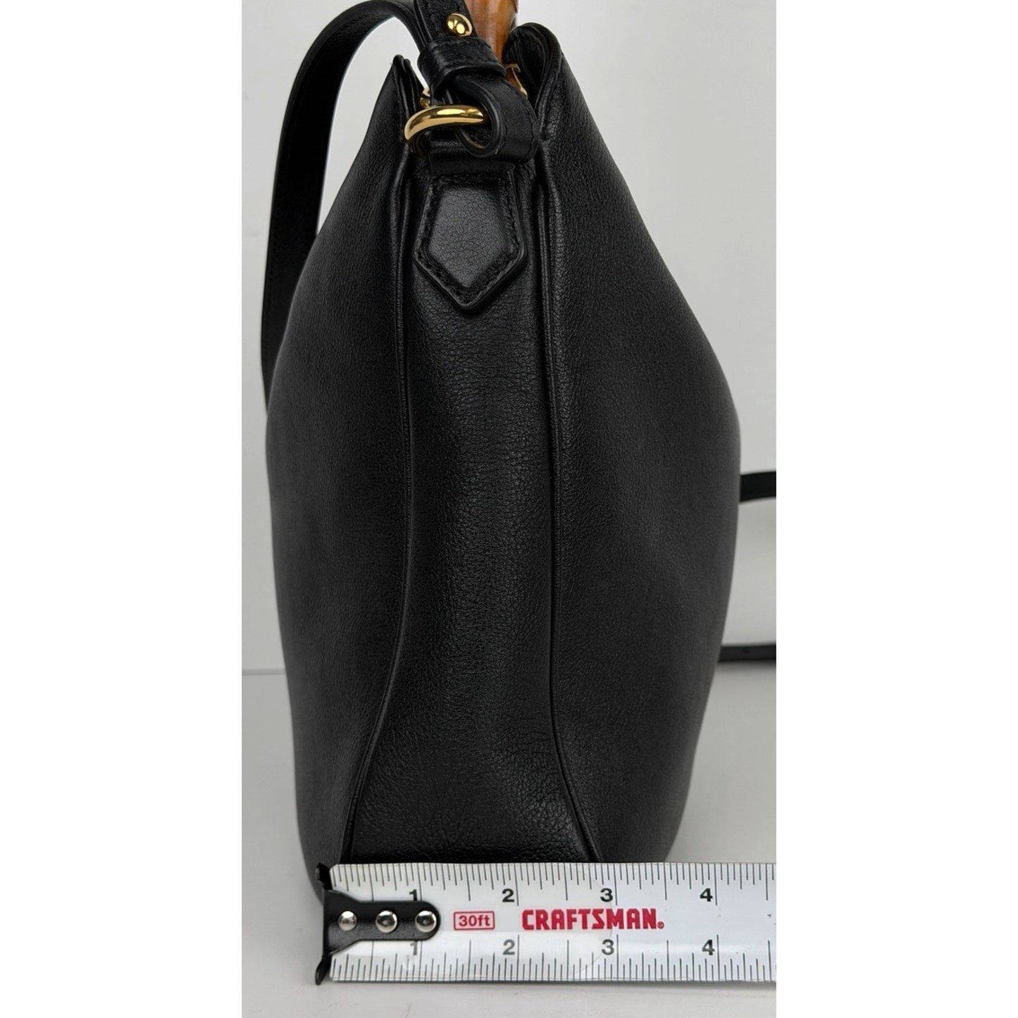Gucci Diana Medium Shoulder Bag in Black Leather with Bamboo Top Handle S