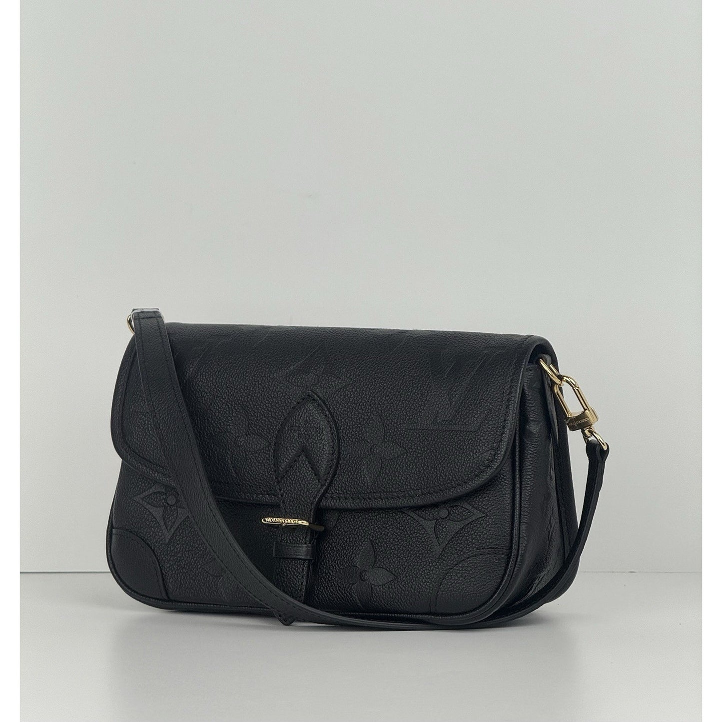 LOUIS VUITTON Empreinte Monogram Giant Diane Black Women’s Shoulder Bag
