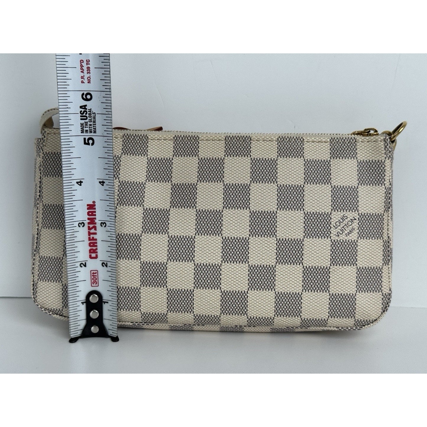 Louis Vuitton Damier Azur Pochette Accessoires with Golden Hardware C-1