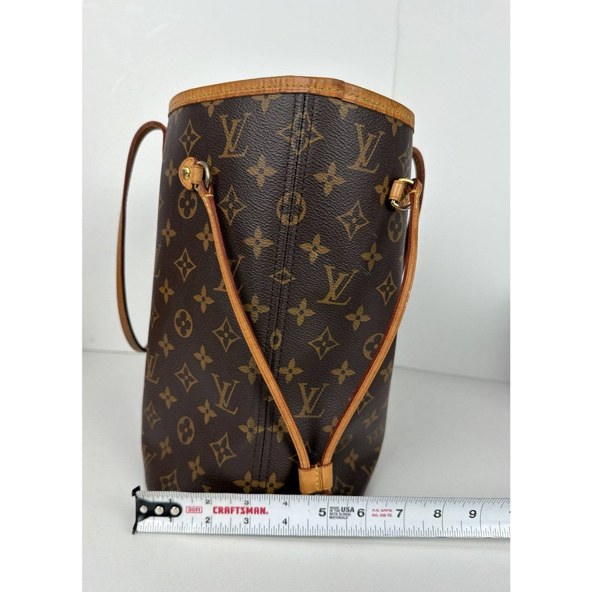 Louis Vuitton Neverfull MM Tote Bag in LV Monogram Brown Coated Canvas 2015 S22