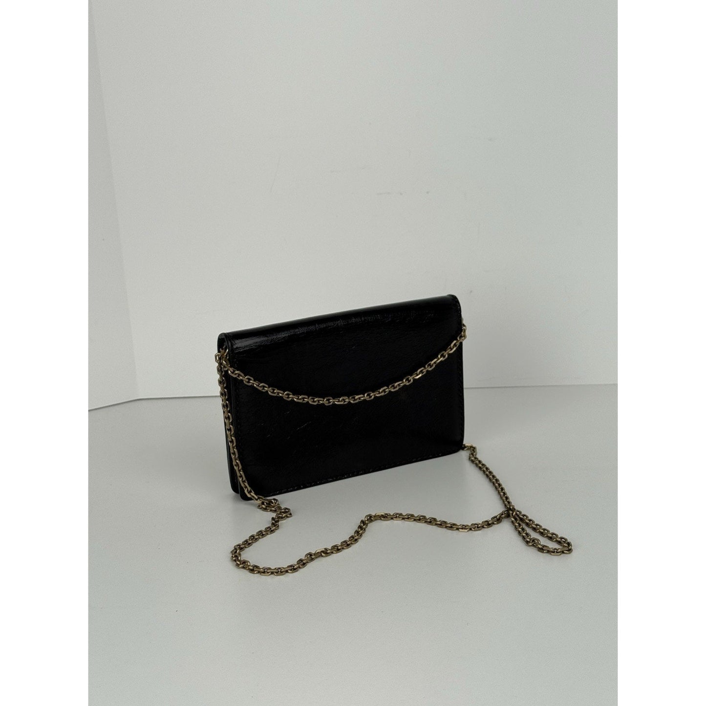 Christian Dior Black Calfskin Leather J'ADIOR Wallet on Chain Clutch Bag