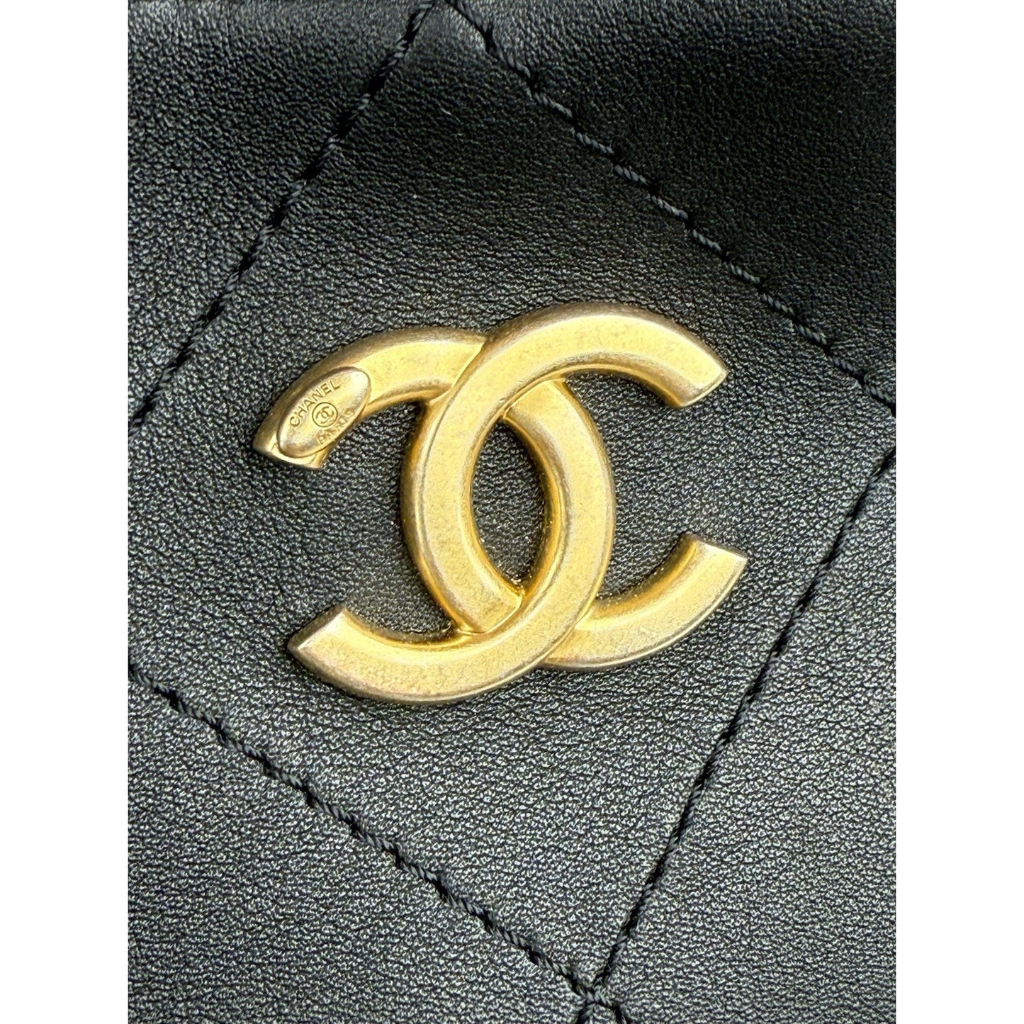 Chanel Black Quilted Leather Chains Strap Gold Hardware Hobo Bag