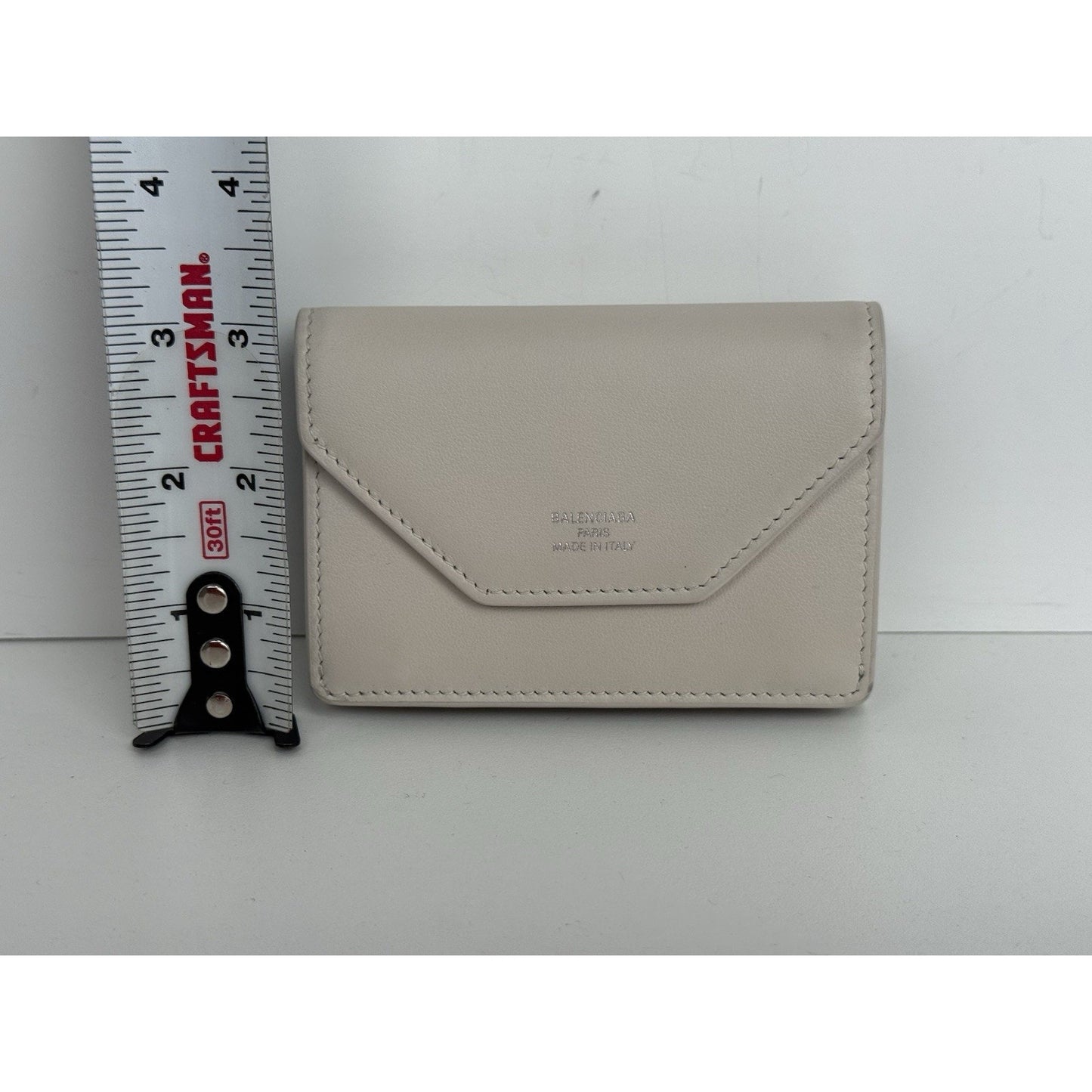 Balenciaga White Envelope Flap Wallet