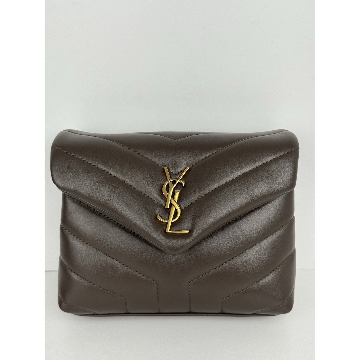 Saint Laurent Toy Loulou Y-Quilted Crossbody Bag Dark Green C-6