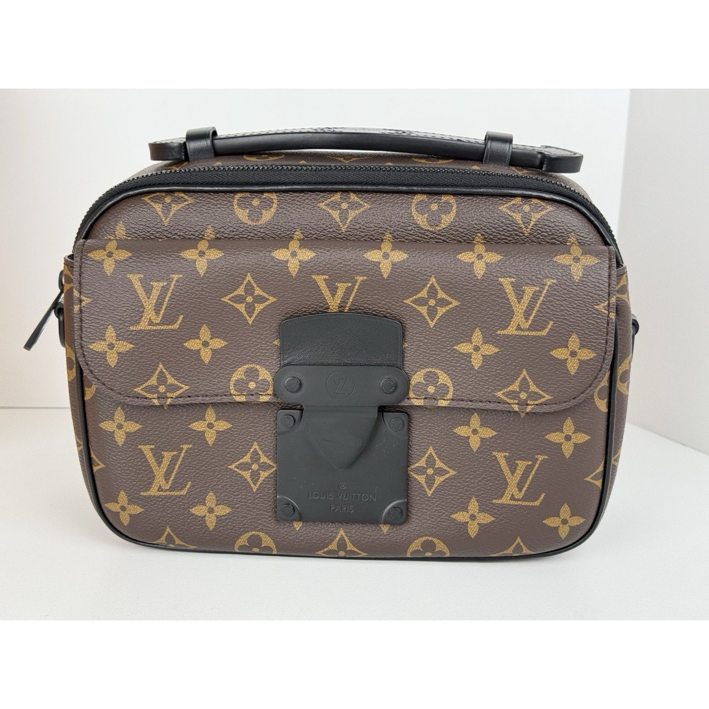Louis Vuitton S Lock Monogram Macassar Canvas Crossbody Bag
