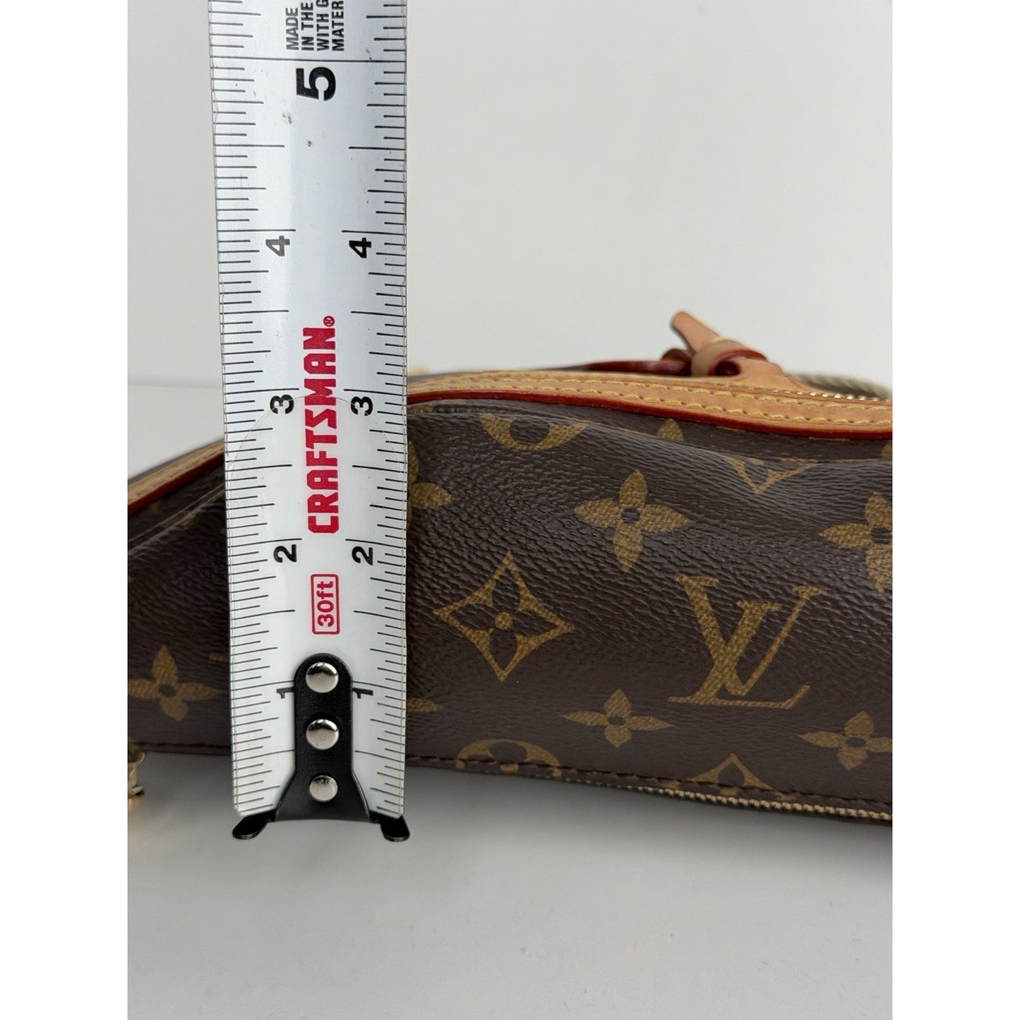 Louis Vuitton High Rise Bumbag in Brown Monogram Coated Canvas Microchipped D8
