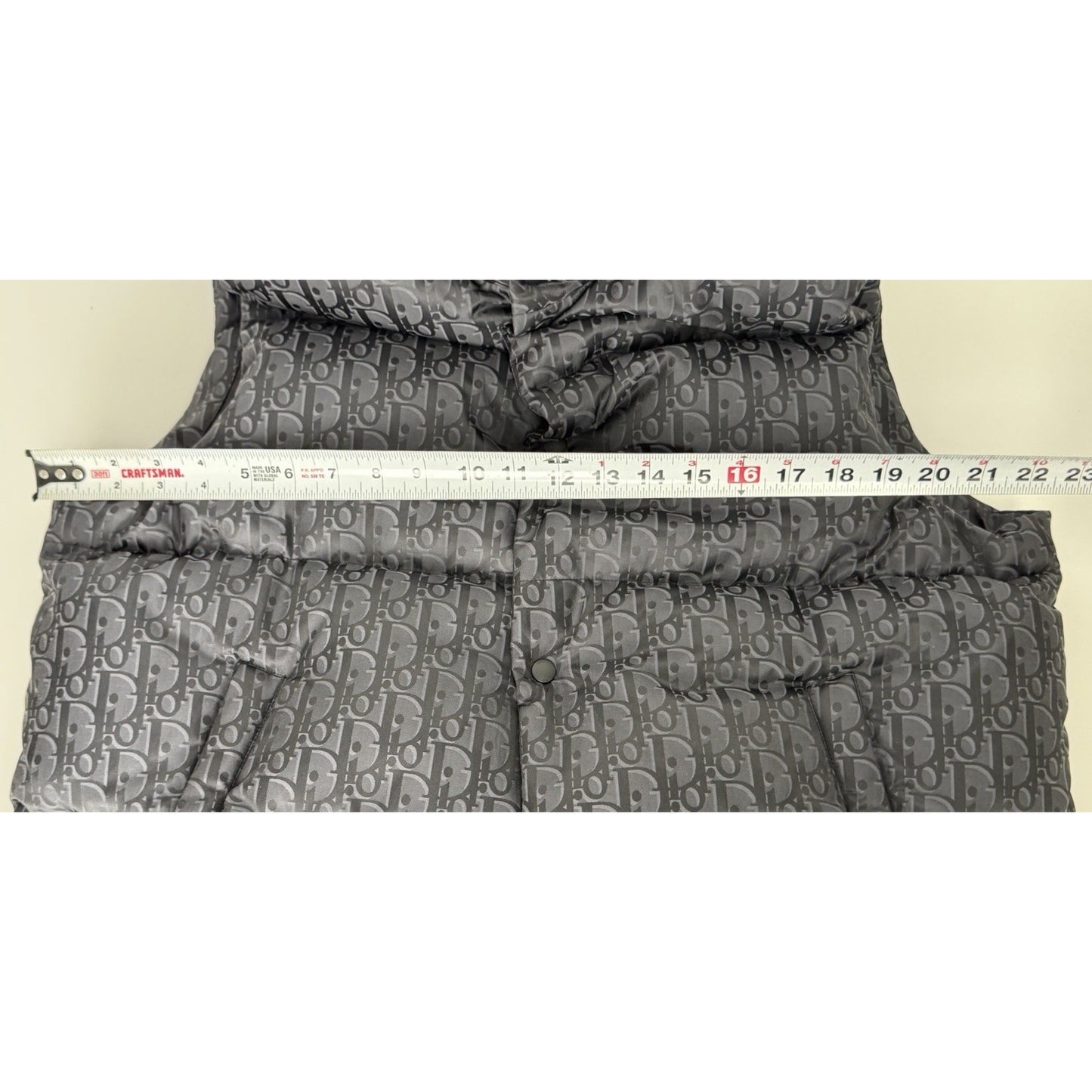 Christian Dior Men Oblique Down Vest Cotton-Blend Jacquard
