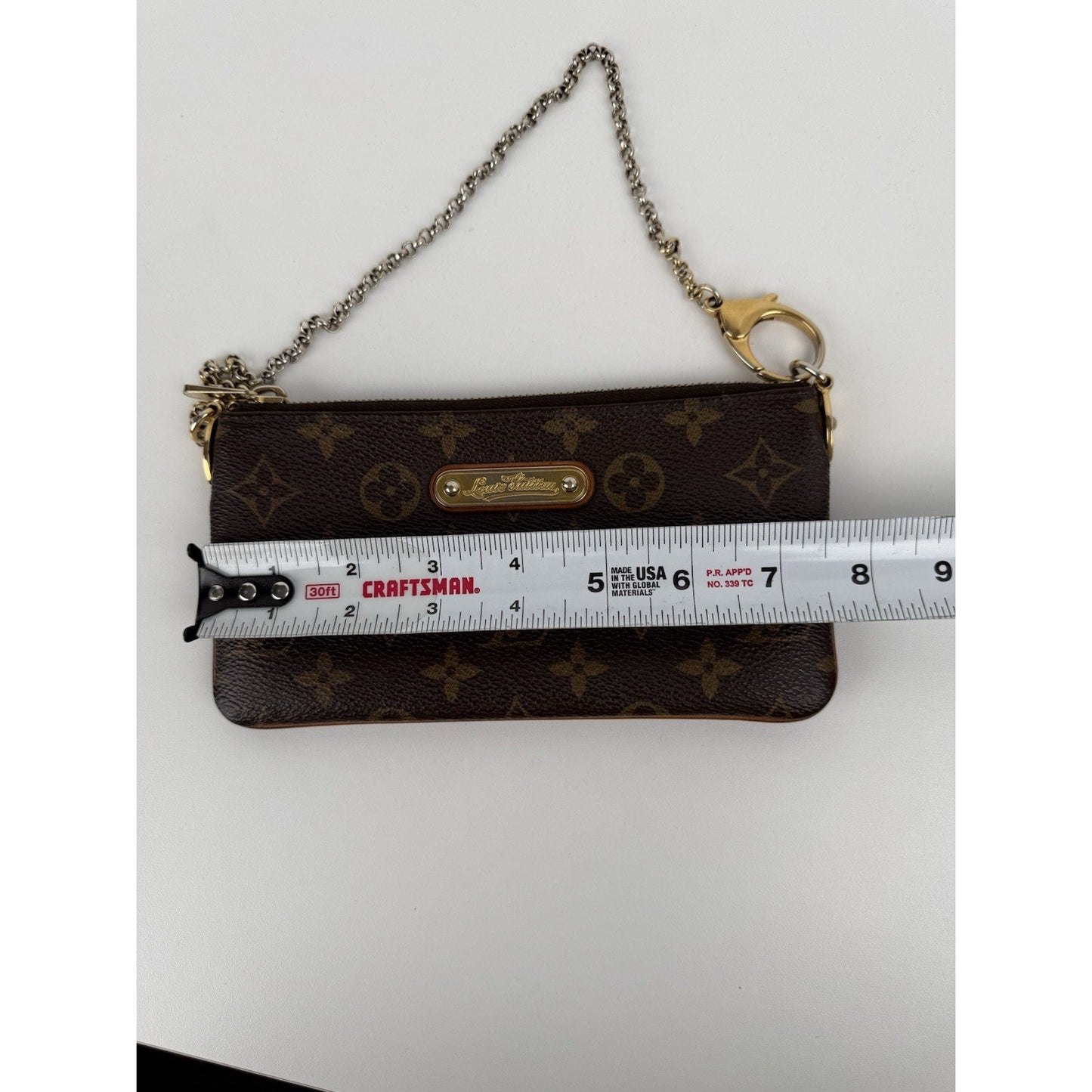 Louis Vuitton Pochette Milano Brown Coated Canvas Women's Shoulder Bag