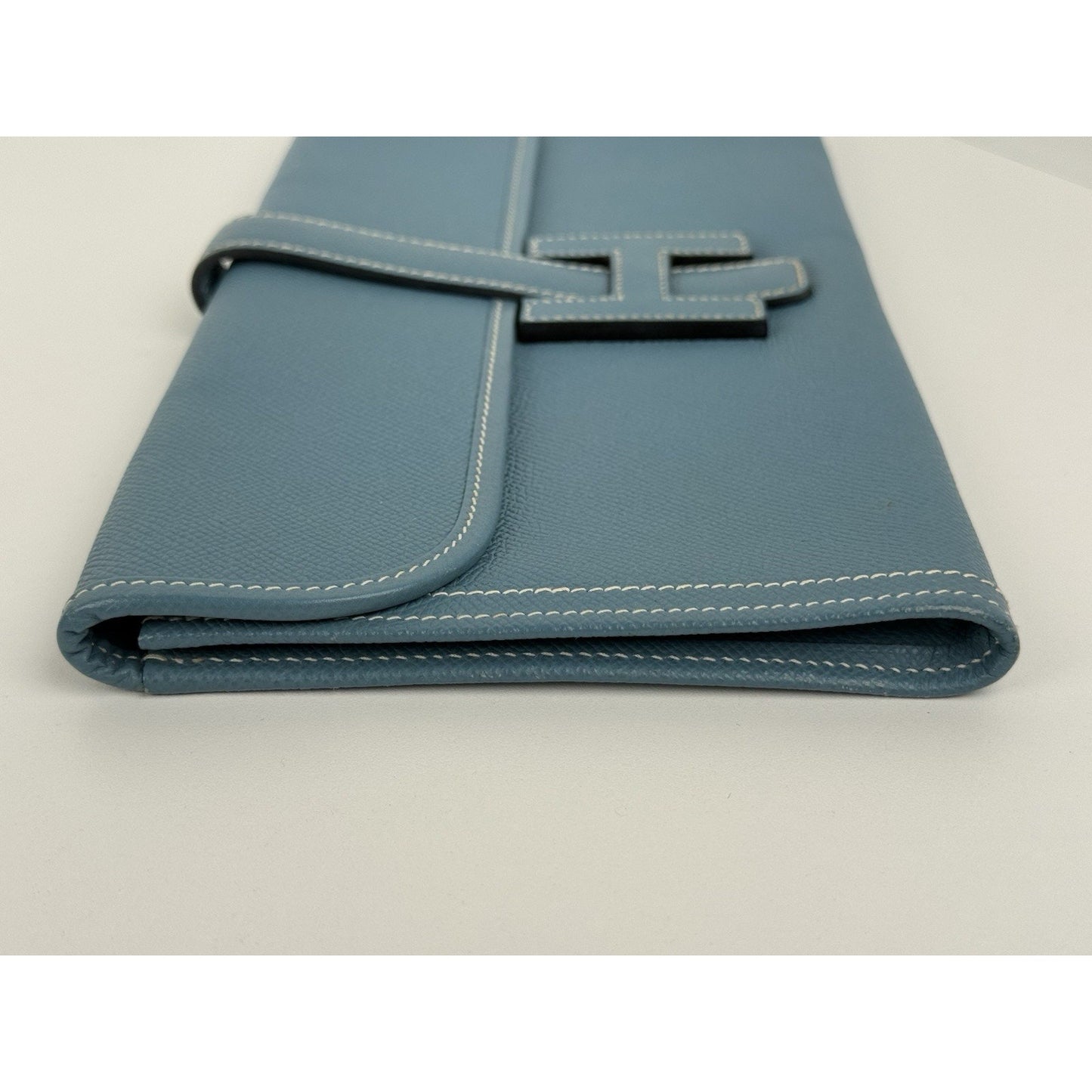 Hermes Jige Elan Clutch Swift 29 Blue Leather