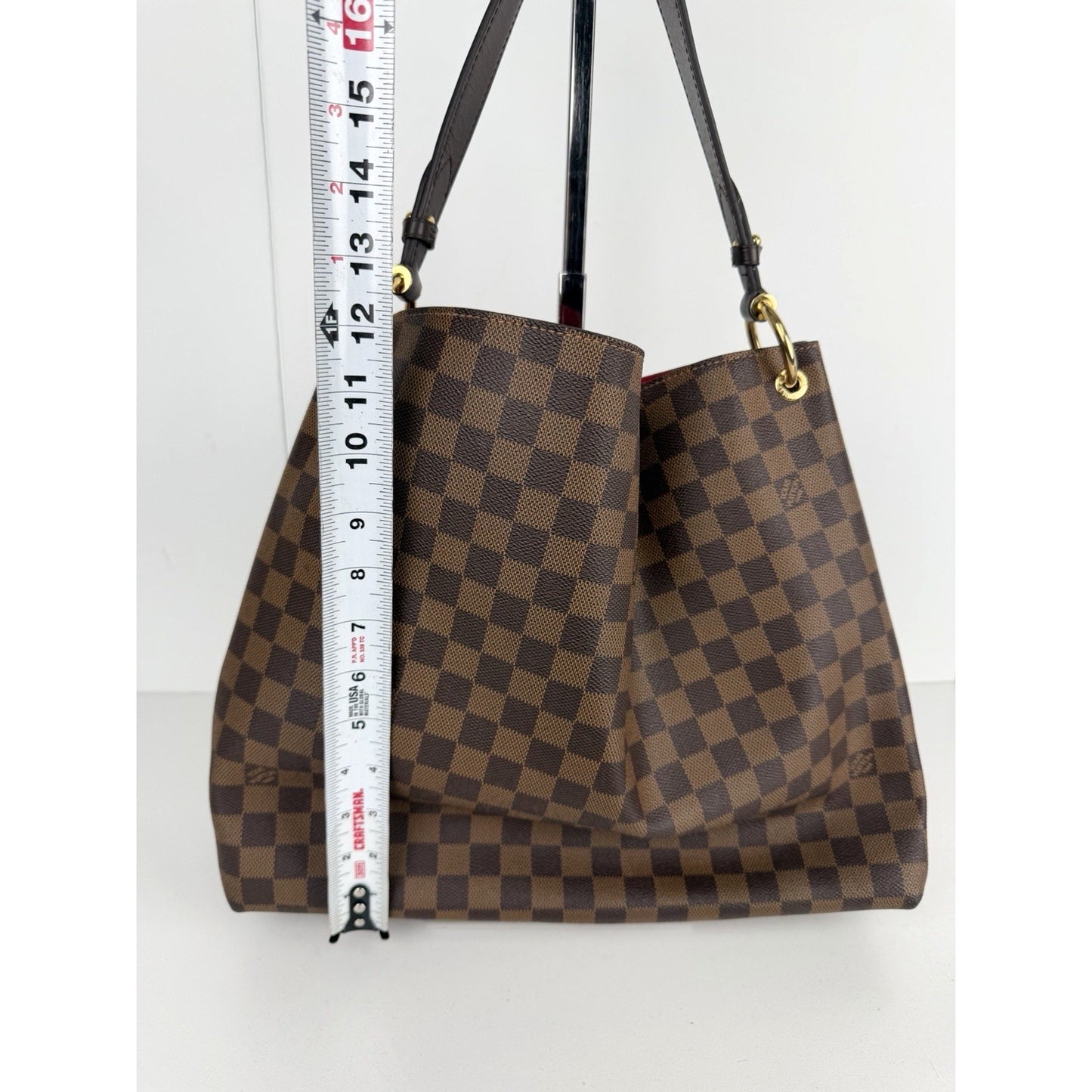 Louis Vuitton Graceful MM Hobo Shoulder Bag in Damier Ebene Coated Canvas NFC C3