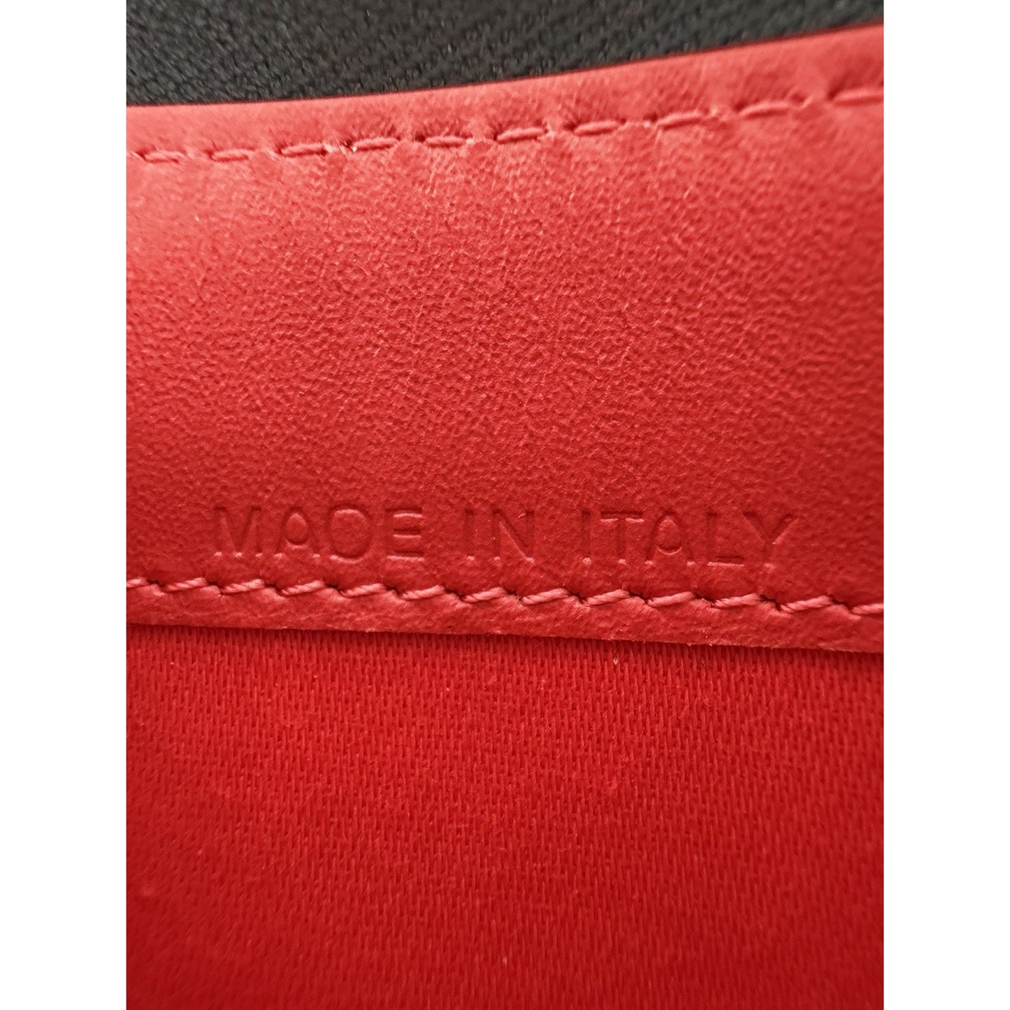 Christian Louboutin Panettone Wallet Black Leather Body & Red Monogram Canvas K3