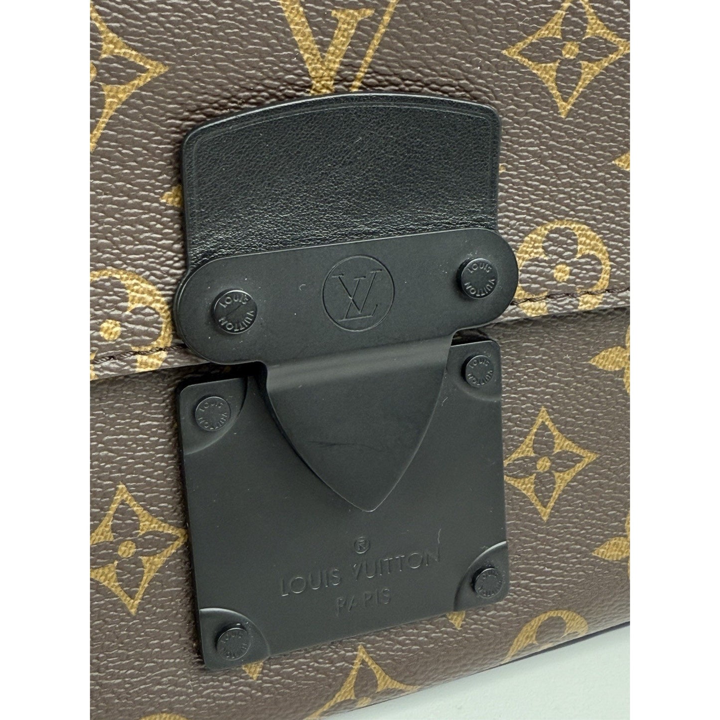 Louis Vuitton S Lock Monogram Macassar Canvas Crossbody Bag