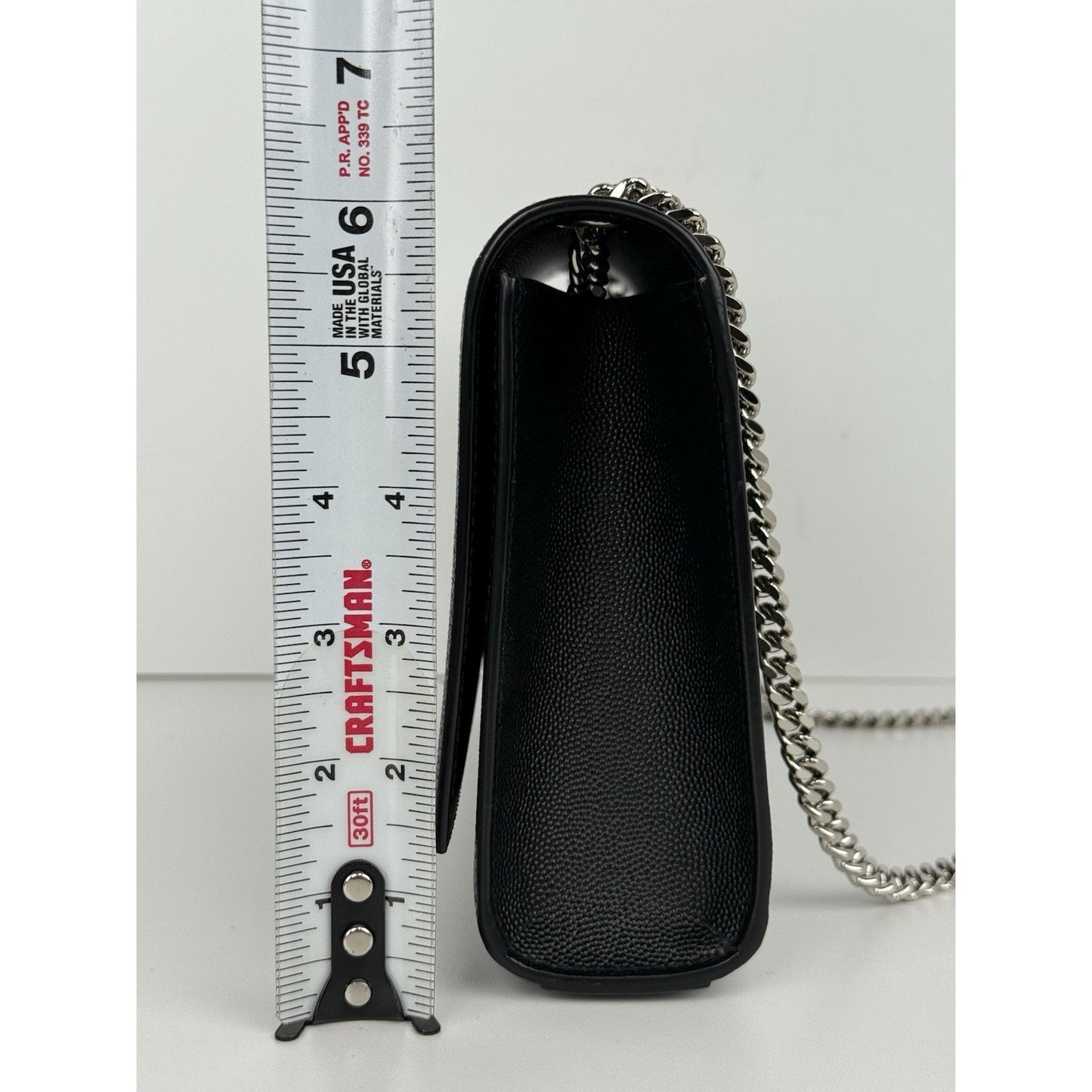 Saint Laurent Kate Grained Black Leather Chain Strap Shoulder Bag