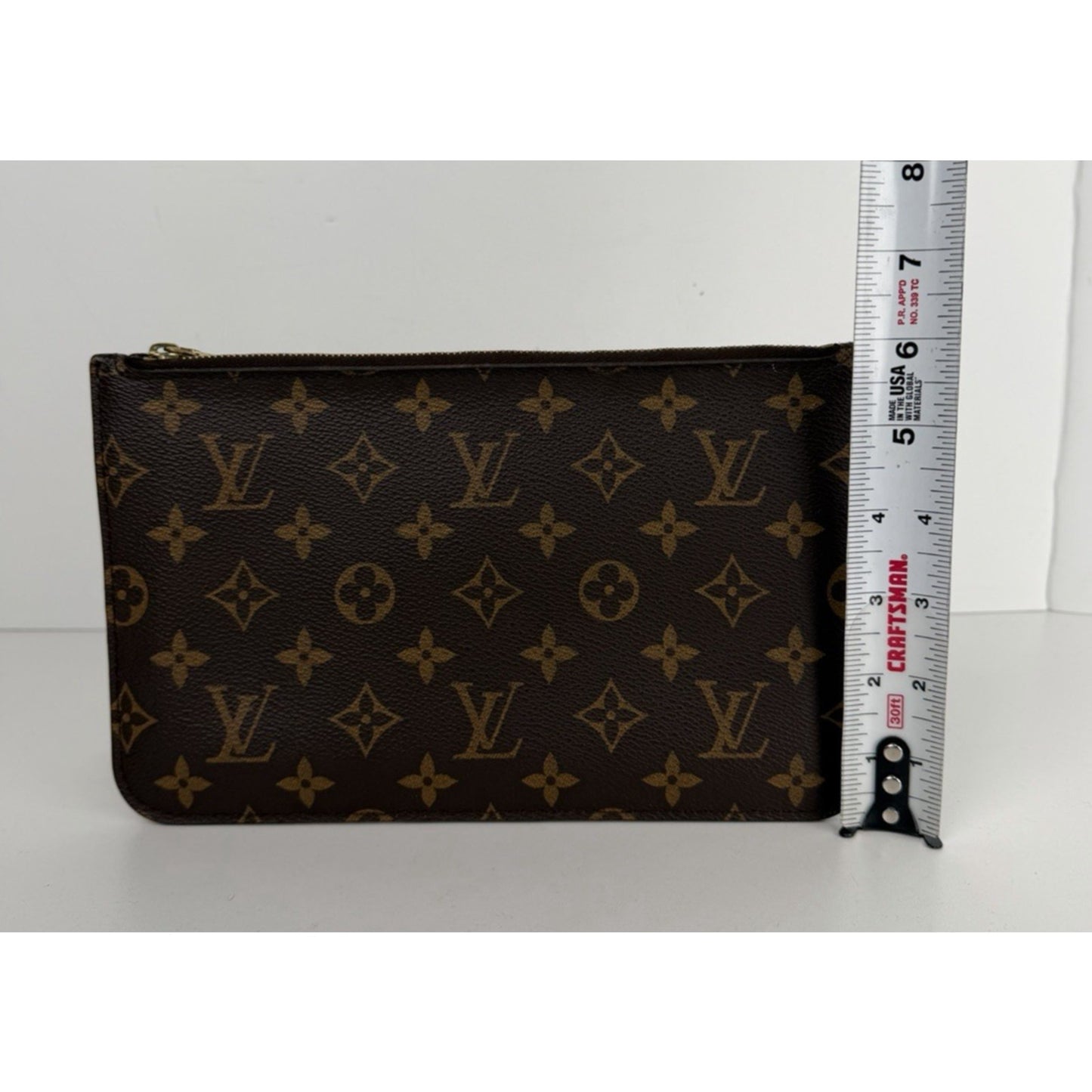 Louis Vuitton Neverfull MM Pochette Bag in Brown Monogram Coated Canvas 2017 S11