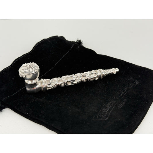 Chrome Hearts Sterling Silver Scroll Pip Pendant
