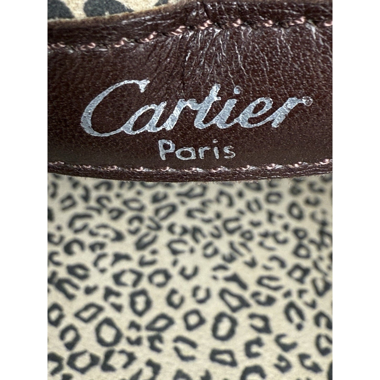 Cartier Panthere Brown Leather Shoulder Bag