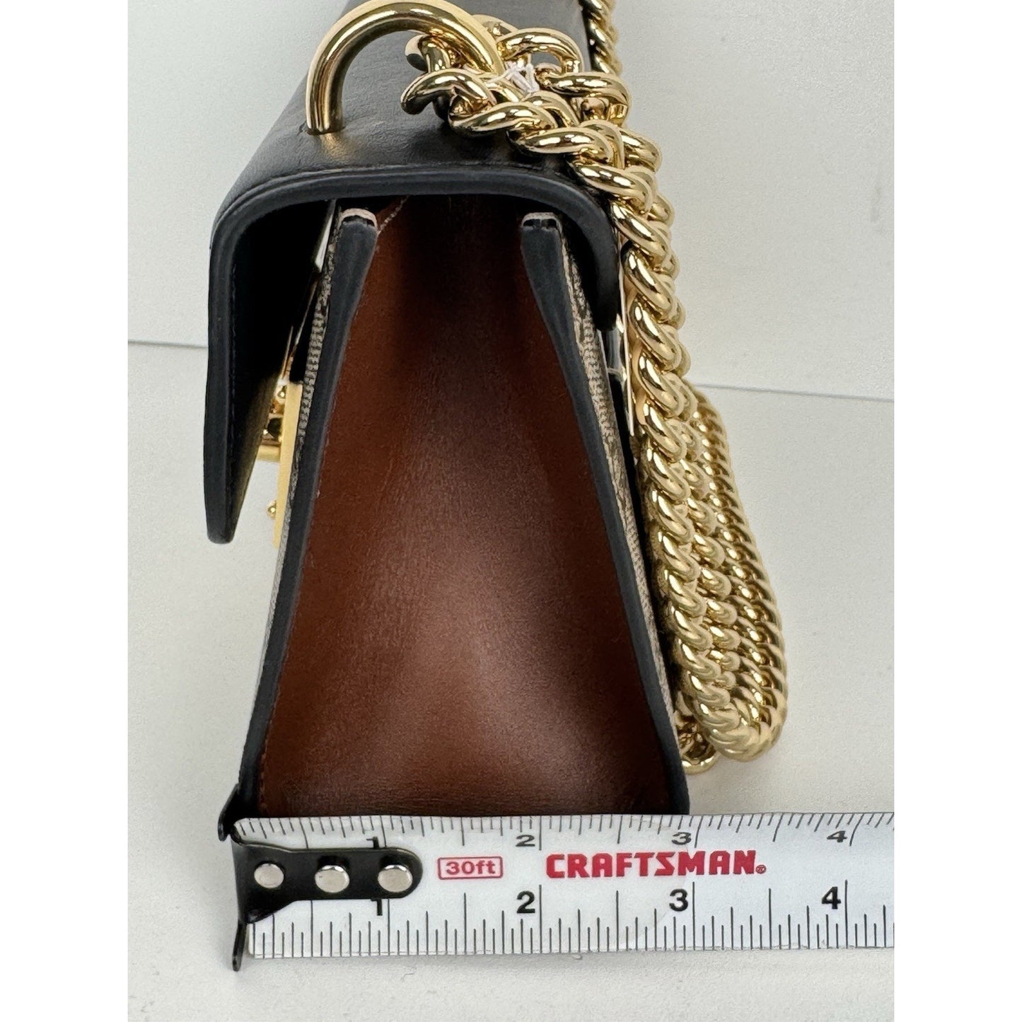 Gucci GG Supreme Padlock Small Shoulder Bag Brown and Black B-6