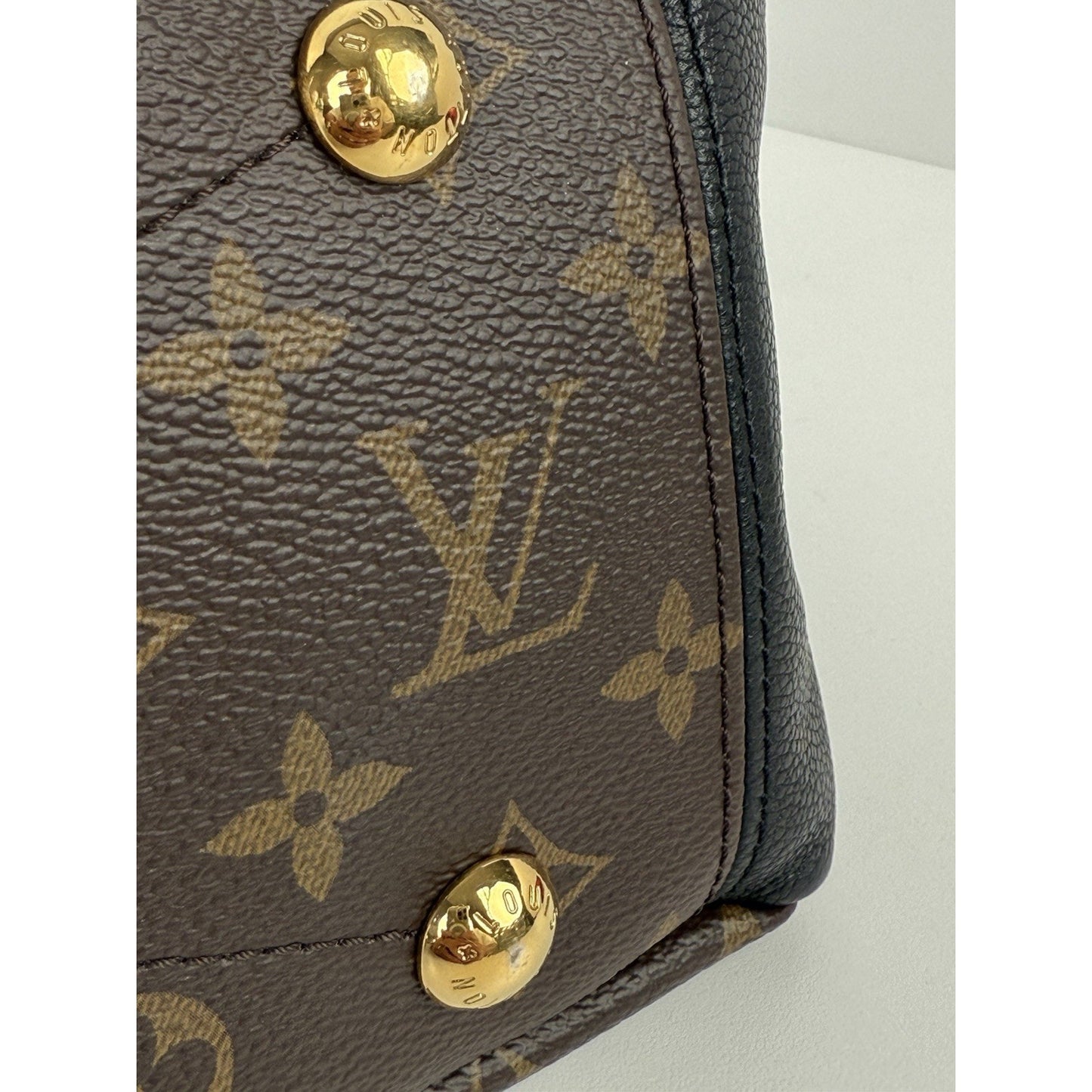 Louis Vuitton Pallas Black Interior Tote BB Brown Canvas/Leather