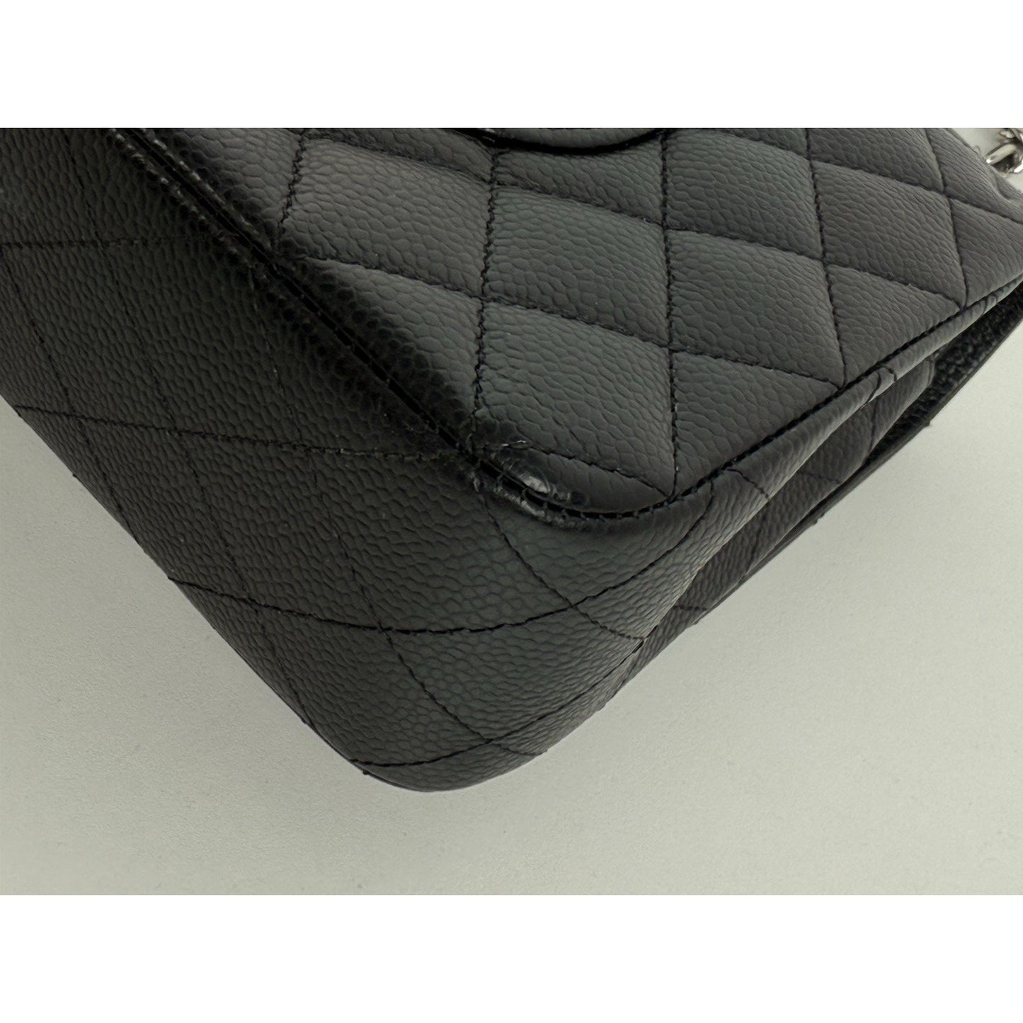 Chanel Classic Double Flap Medium Quilted Caviar Leather Shoulder Bag