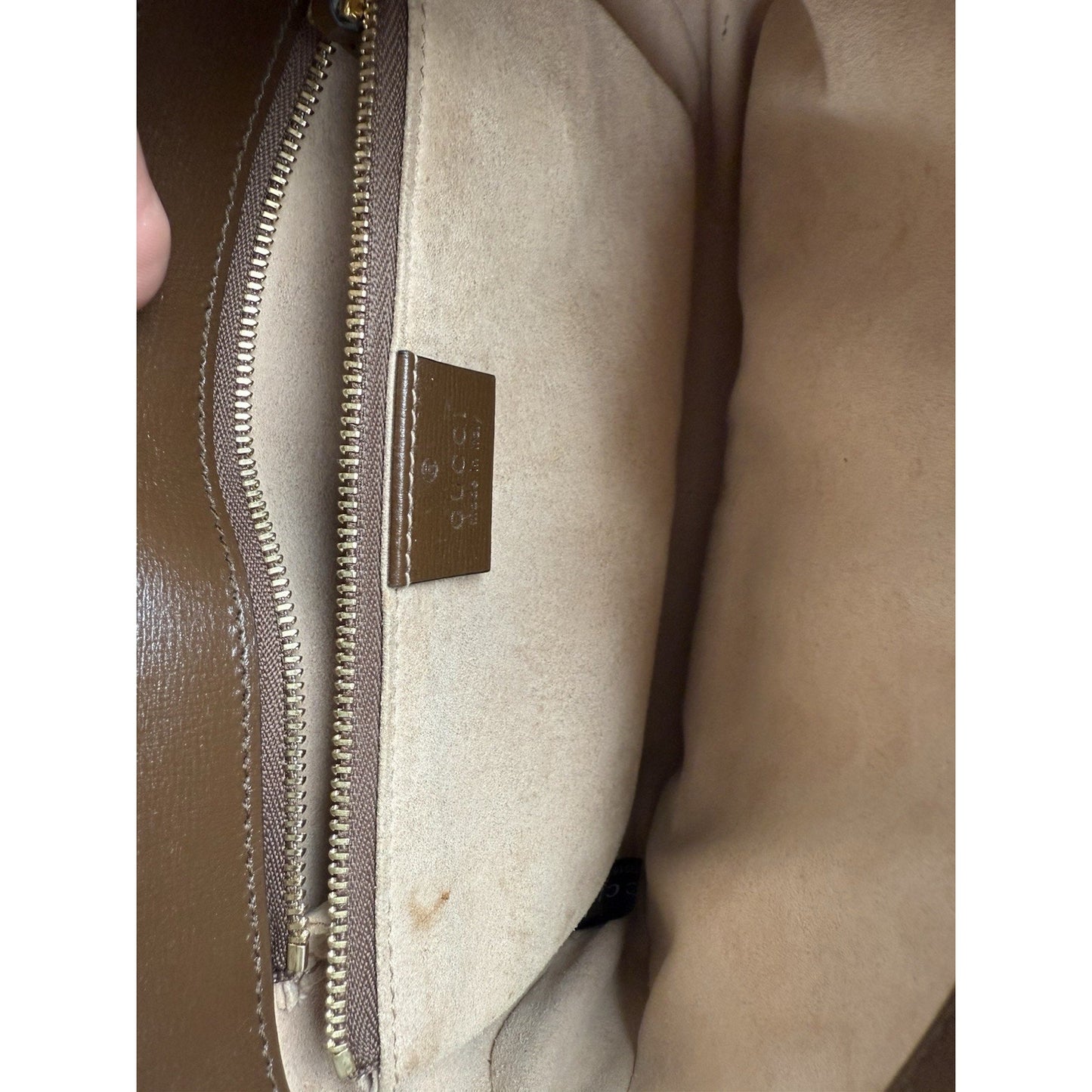 Gucci 1955 Horsebit Shoulder Bag Brown Monogram Medium