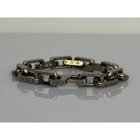 Louis Vuitton Monogram Chain Bracelet Stainless Steel M00308 LE2262 L