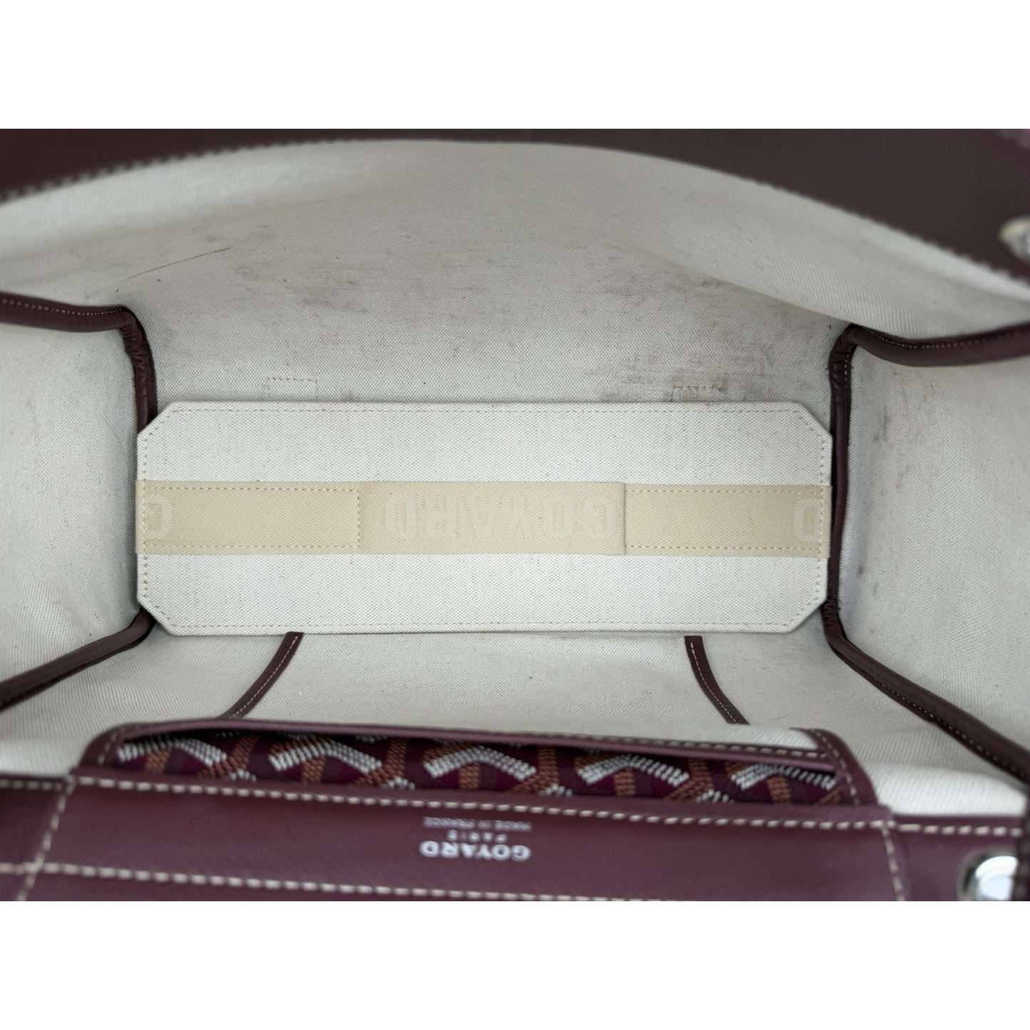Goyard Sac Rouette PM Bag in Burgundy Goyardine Coated Canvas E1