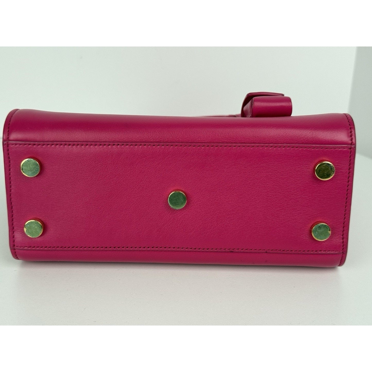 SAINT LAURENT Pink Leather Sac de jour Nano Women's Bag with Shoulder Strap