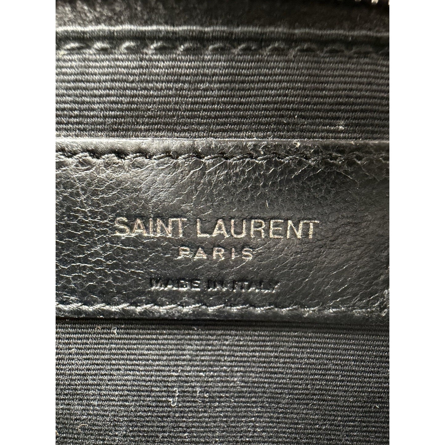 Saint Laurent Niki Medium Chain Satchel Crinkled Calfskin Matelassé Crema C-4