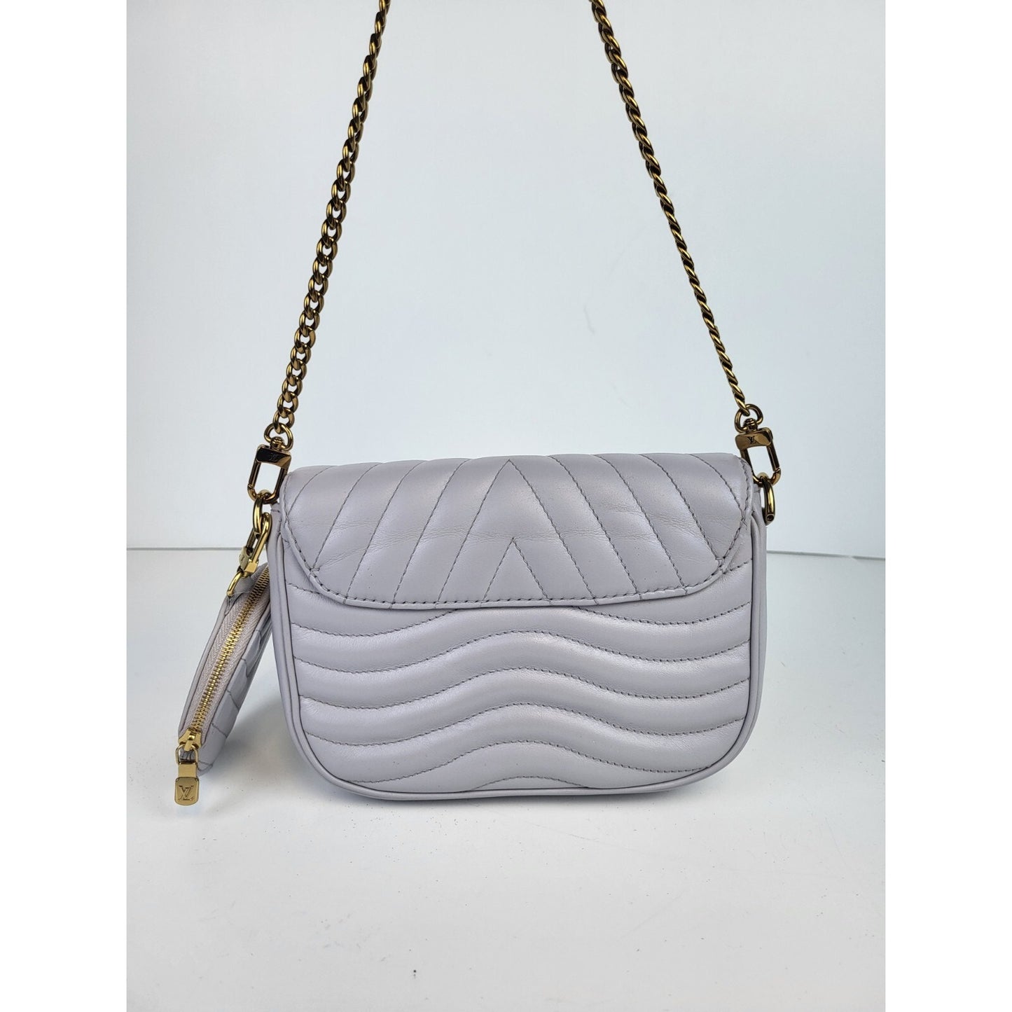 Louis Vuitton Calfskin New Wave Multi Pochette Gray
