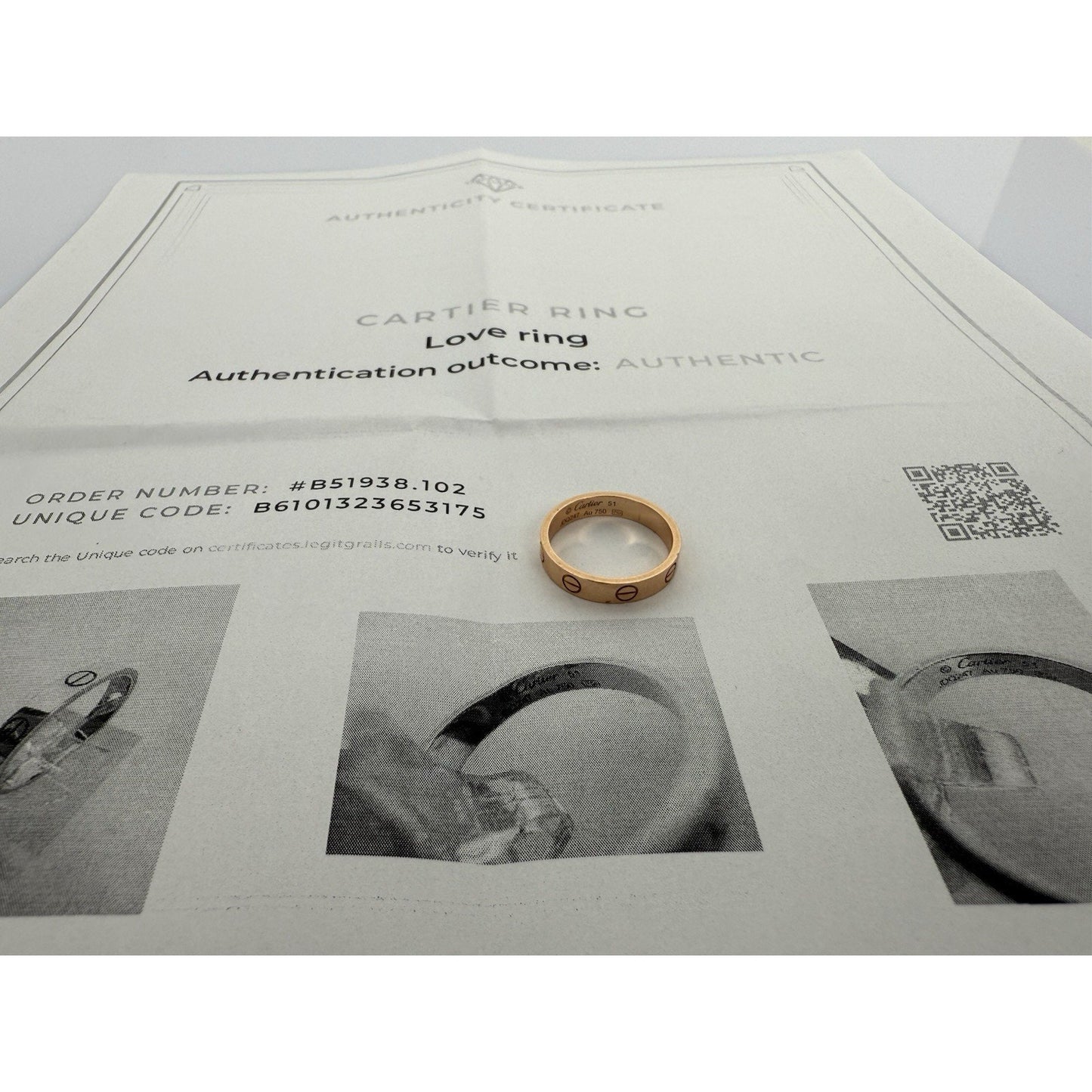 Cartier Love Round Ring 18k Rose Gold JDQ247
