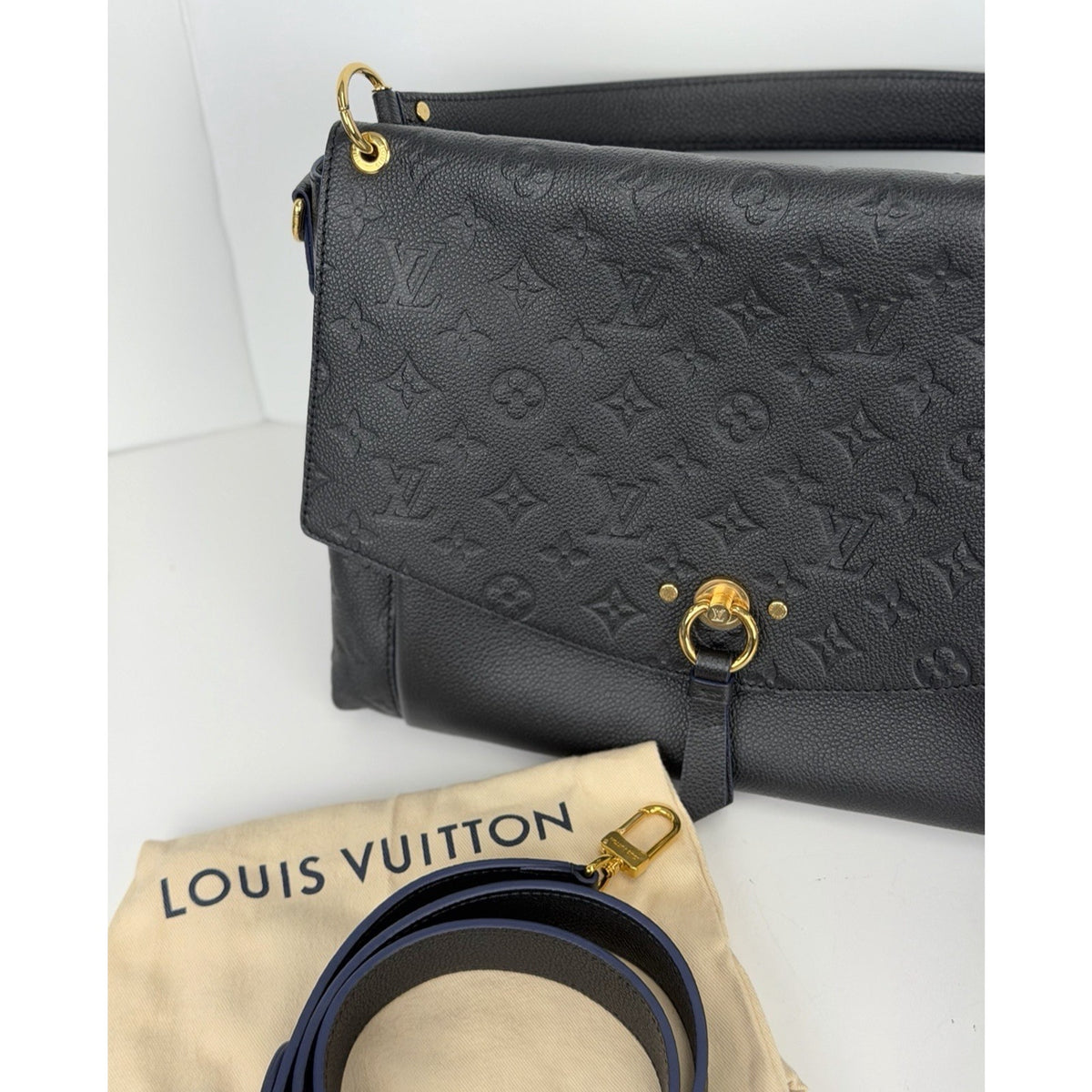 Louis Vuitton Blanche MM Top Handle Bag in Black Empreinte Leather 2018 E2
