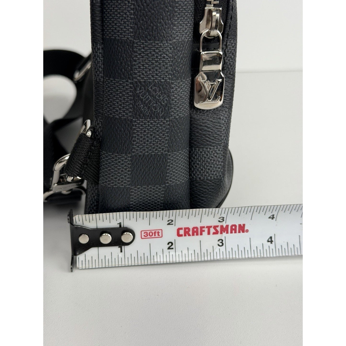 Louis Vuitton Avenue Sling Bag Damier Graphite Coated Canvas Pattern NFC E3